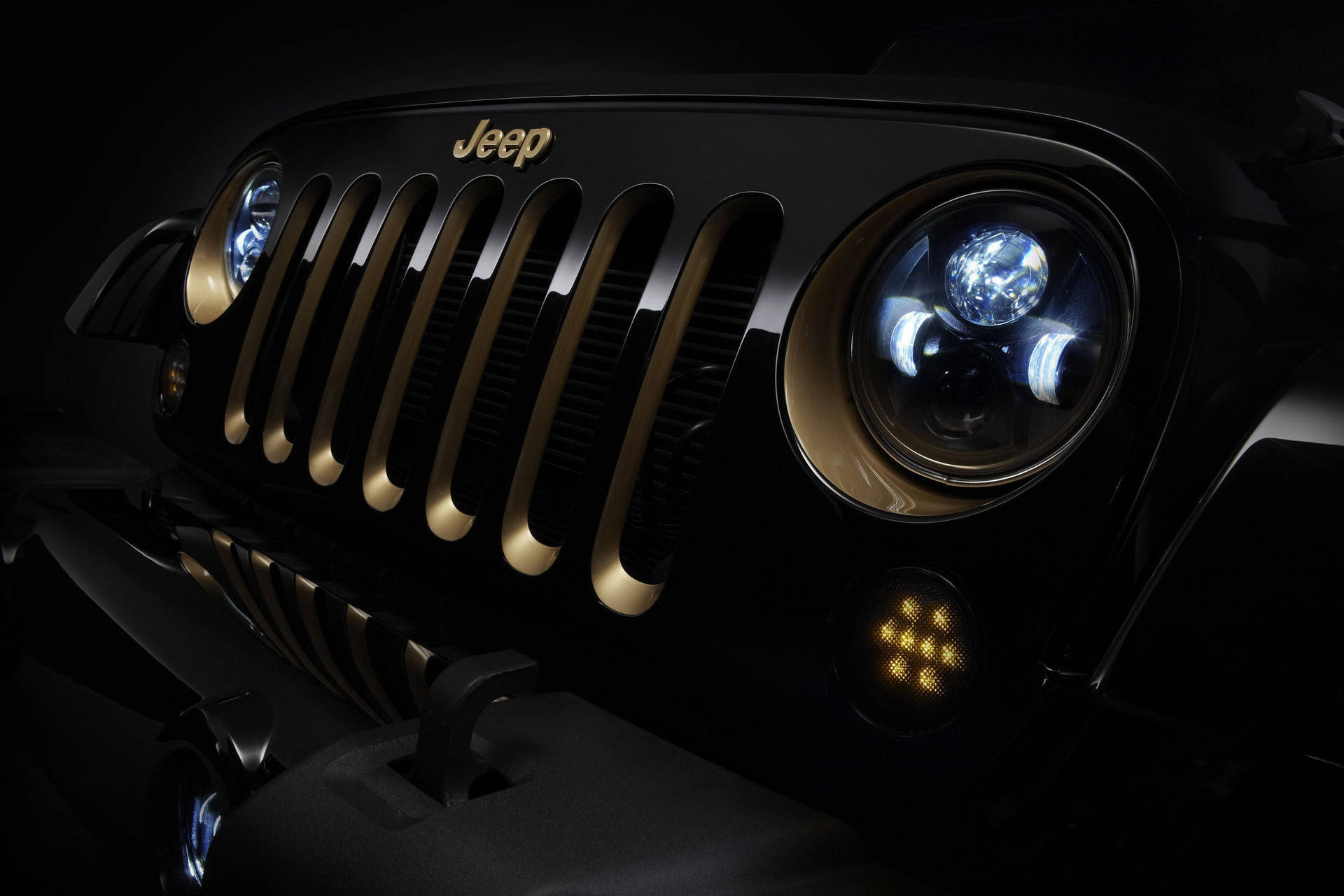 Wallpaper #3kDmL5MBJhL2WPbalr5E45 Download Black Jeep Wrangler with LED Headlights Wallpaper Wallpaperscom
