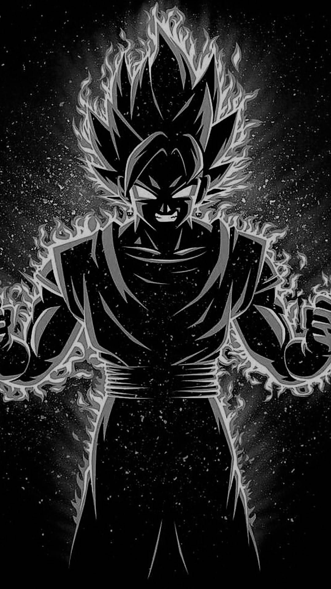 Wallpaper #gqVFOJMBVBiSkHCaoo0k323 Download Raging Goku Black and White Wallpaper Wallpaperscom