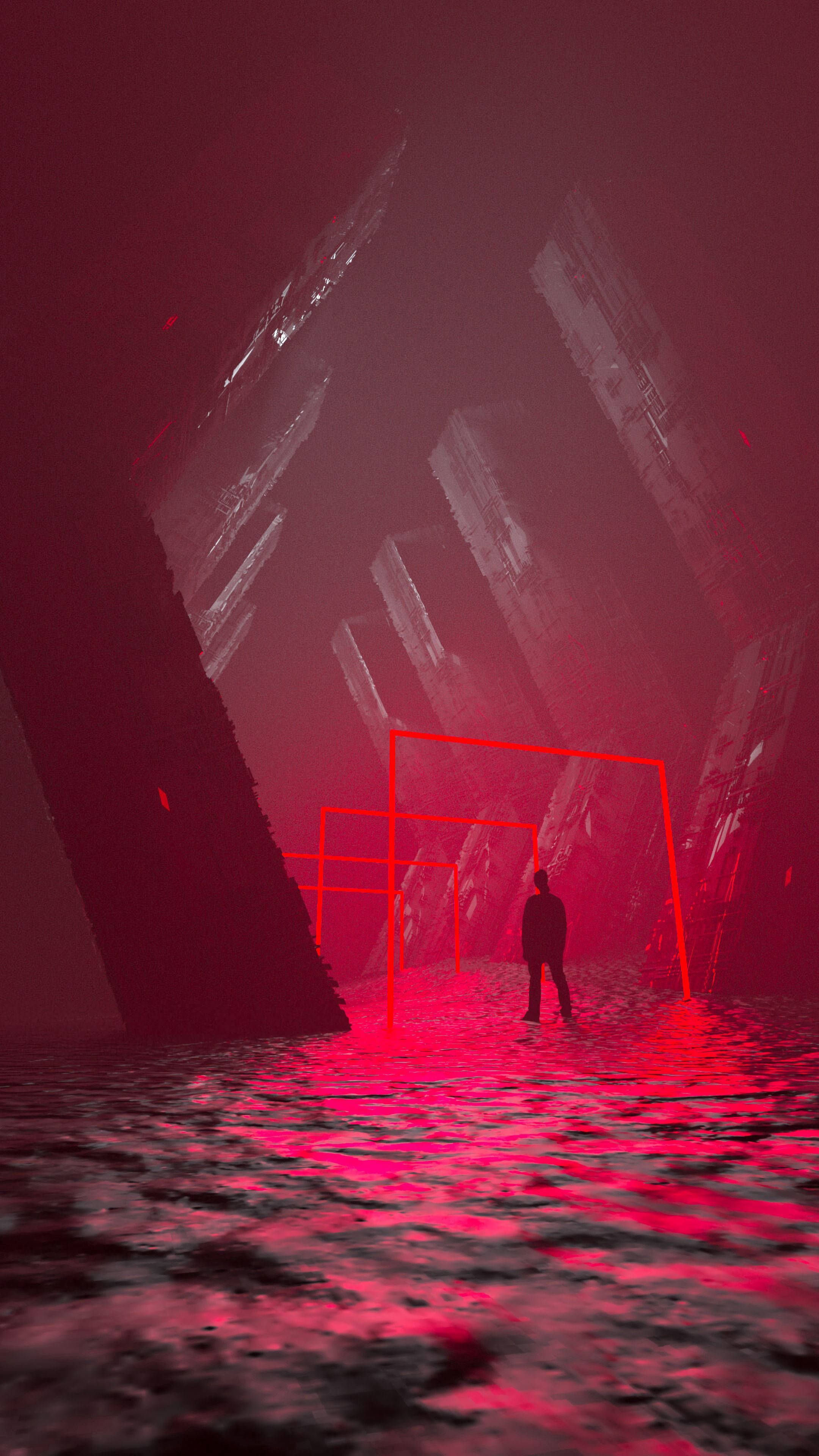 Wallpaper #zmfP-5IBSpphPi3-dpXT272 Download Man in Futuristic Cave Alone Phone Wallpaper Wallpaperscom
