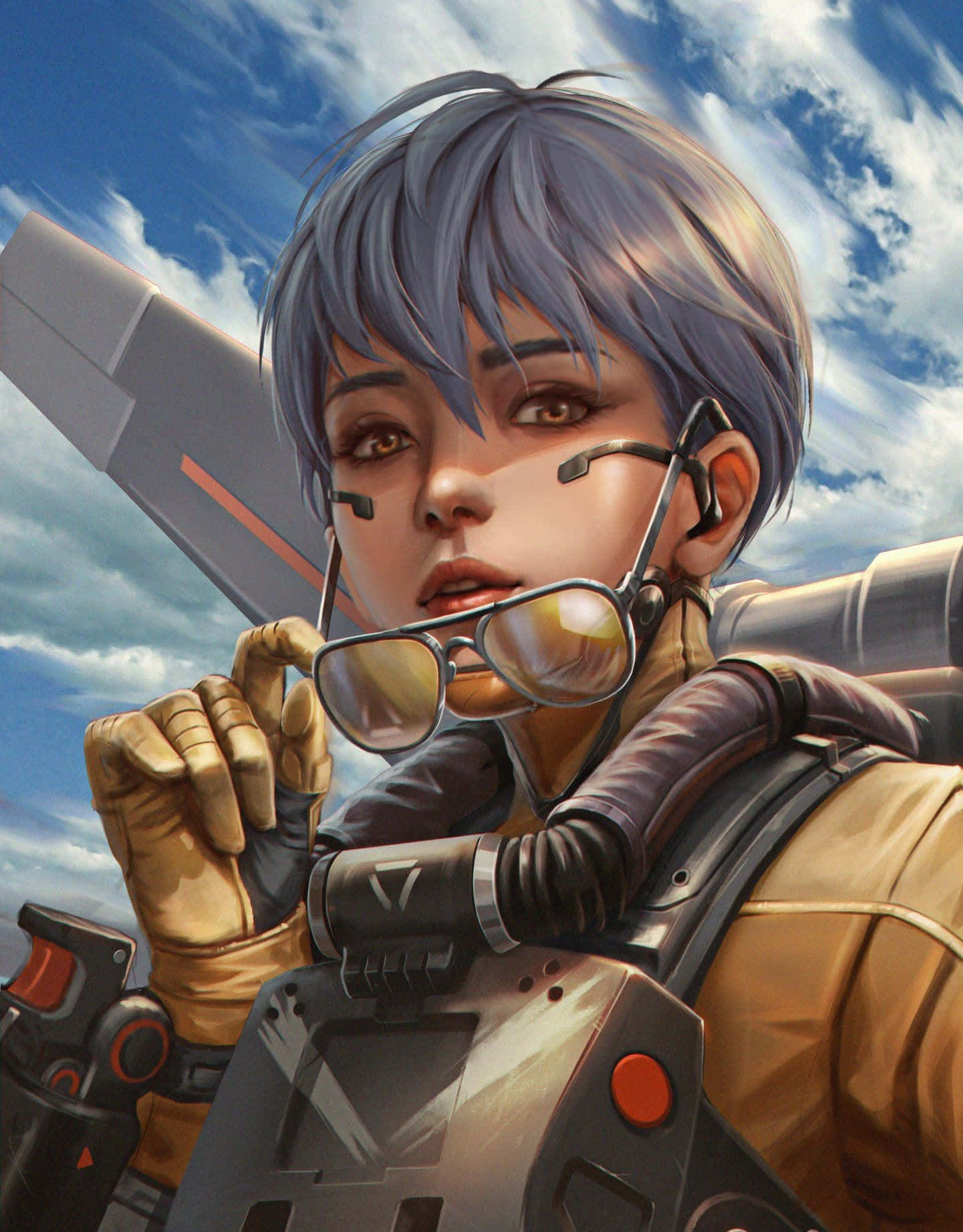 Wallpaper #FBk8OY8BtGB6xQ78dqqA44 Download Valkyrie Apex Legends with Vintage Glasses Wallpaper