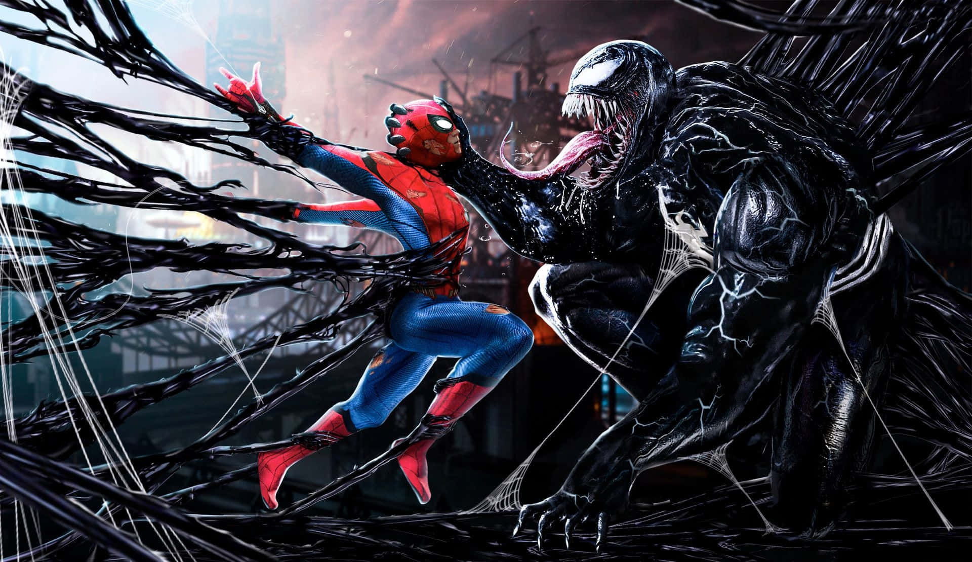 Wallpaper #82dGAZMBSpphPi3-KqlJ1 Download Venom Spider Man Web Wallpaper Wallpaperscom