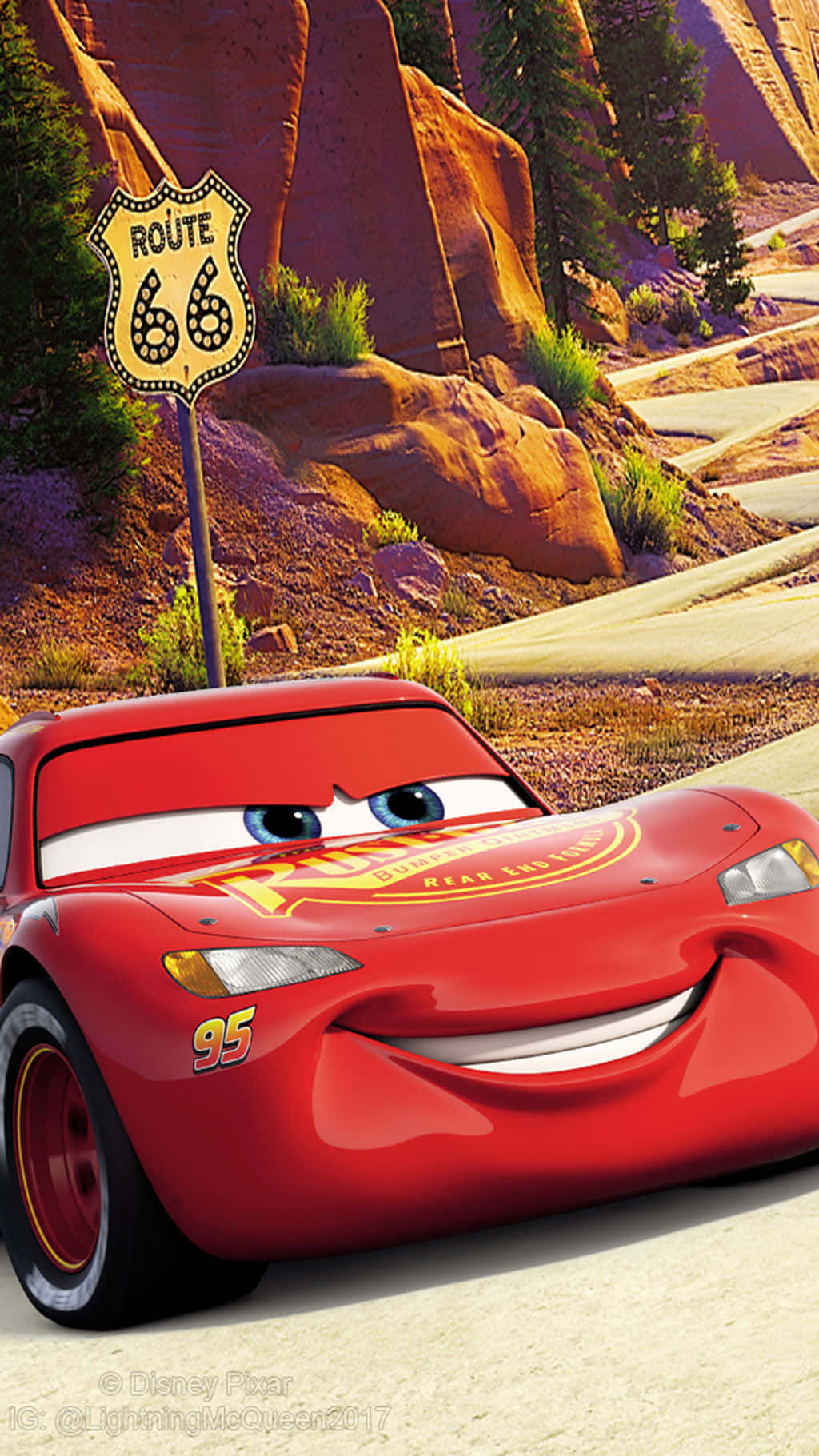 Wallpaper #a7iT25IBJvJKYCmEwfcI28 Download Lightning Mcqueen Racing Down the Track Wallpaperscom