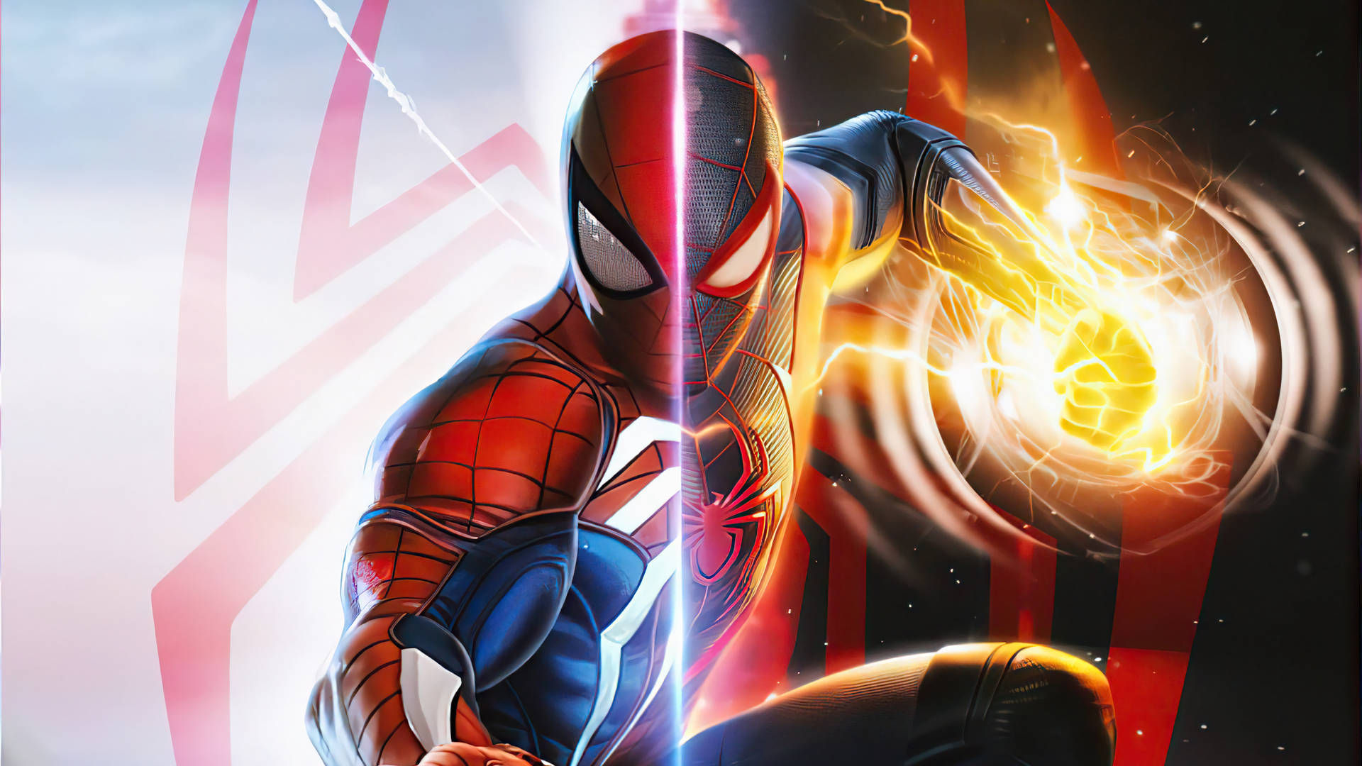Wallpaper #k2cR5pIBSpphPi3-9TJH140 Download Spider Man Miles Morales Yellow Power PS5 Wallpaper