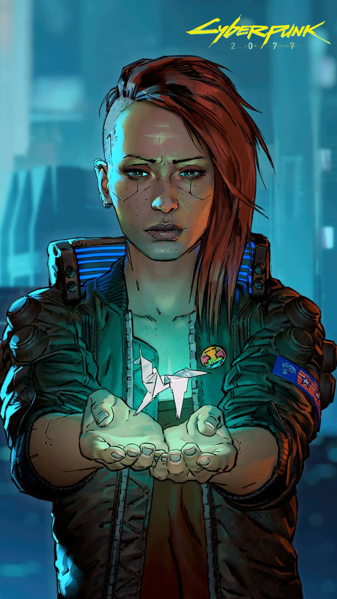 Wallpaper #4Wf665IBSpphPi3-Uk_6264 Download Android Cyberpunk 2077 Background Drawing Fanart of V