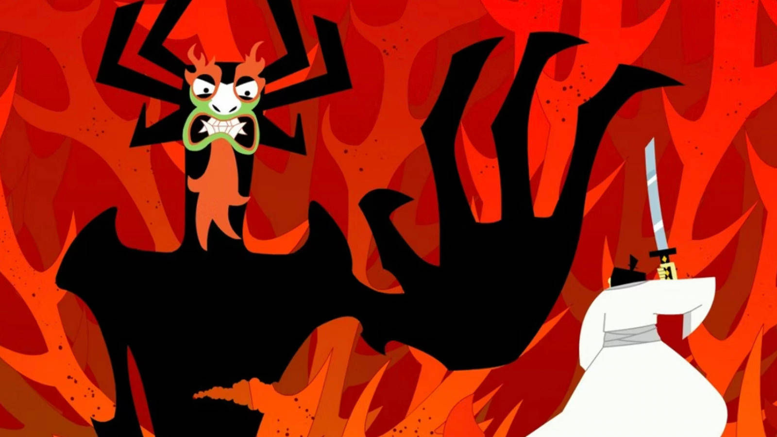 Wallpaper #LQPxZZMBpyOg8YnEktpT343 Download Samurai Jack with Giant Aku Wallpaper Wallpaperscom