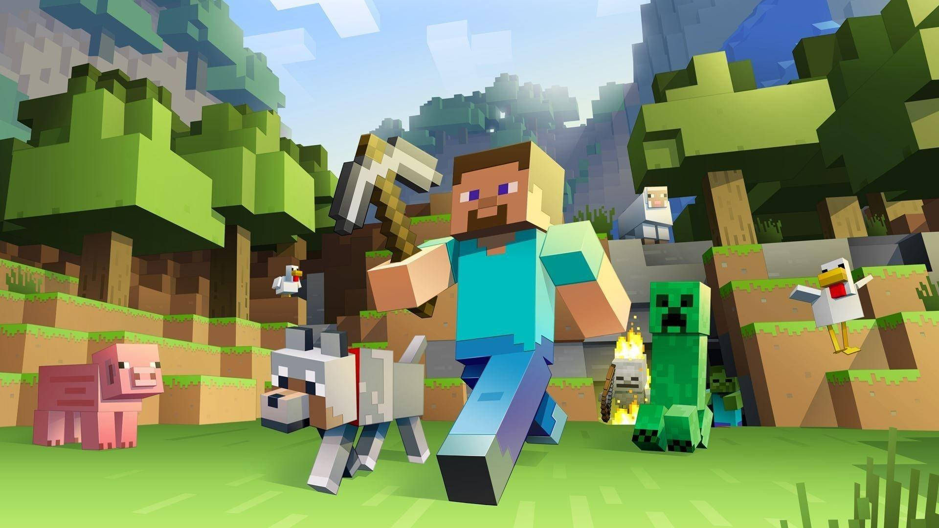 Wallpaper #a2coCpMBSpphPi3-tNPo166 Minecraft Steve and Herobrine Wallpaper