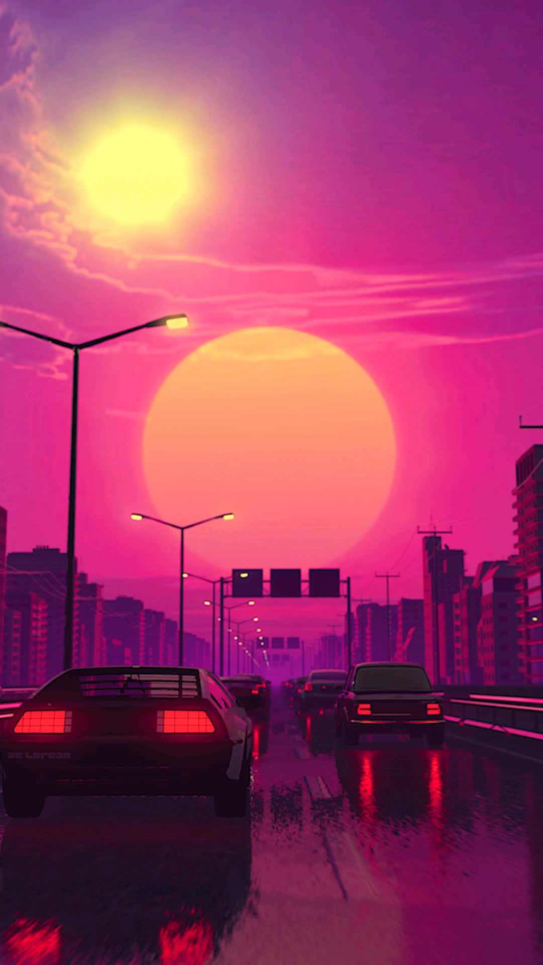 Wallpaper #hBlED48BtGB6xQ78D1yC2 Download Lo Fi Anime Chill Driving Cars on Sunset Wallpaper