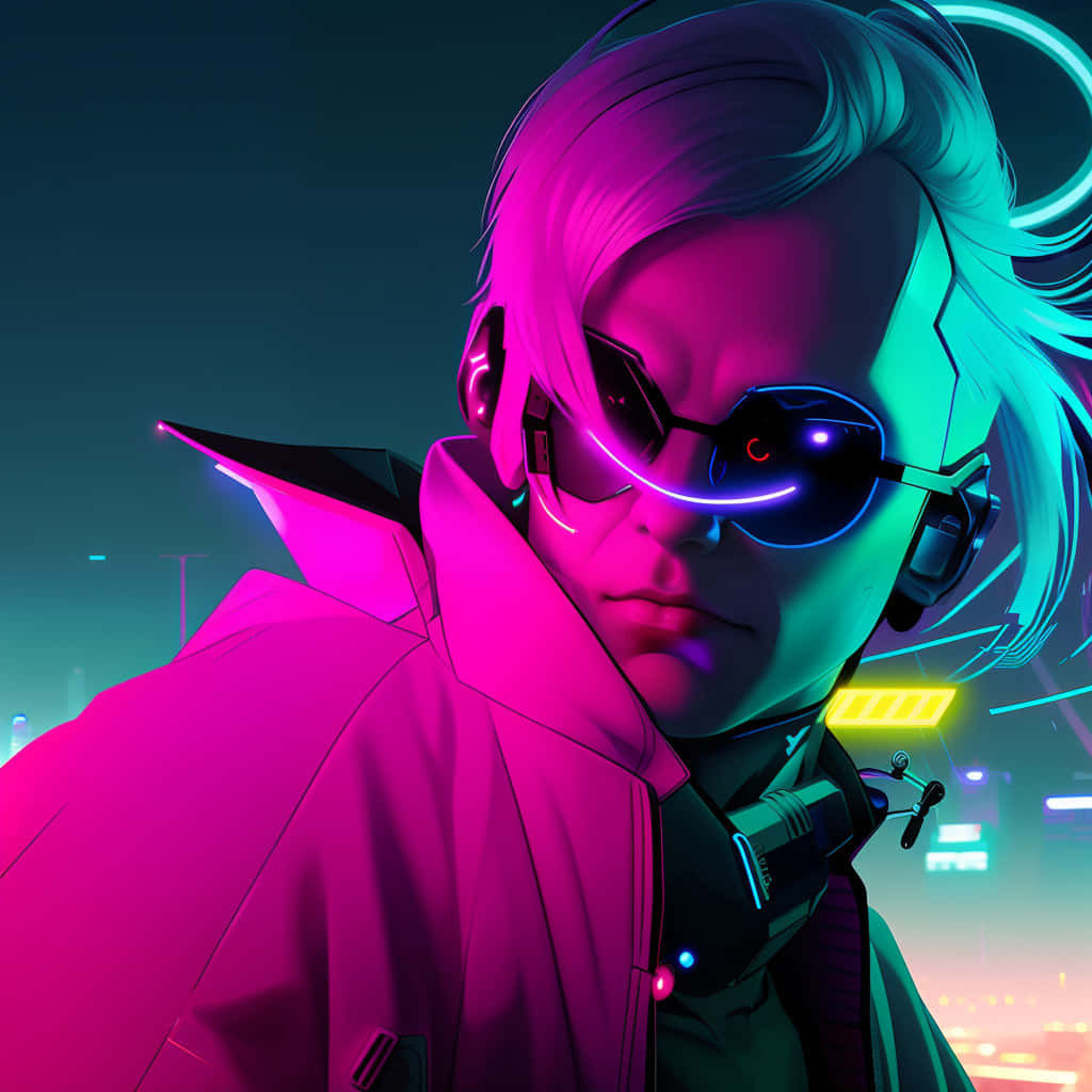 Wallpaper #G22FbJcBycdYOYFTTXNH187 Download Cyberpunk Neon Glow Portrait Wallpaper Wallpaperscom