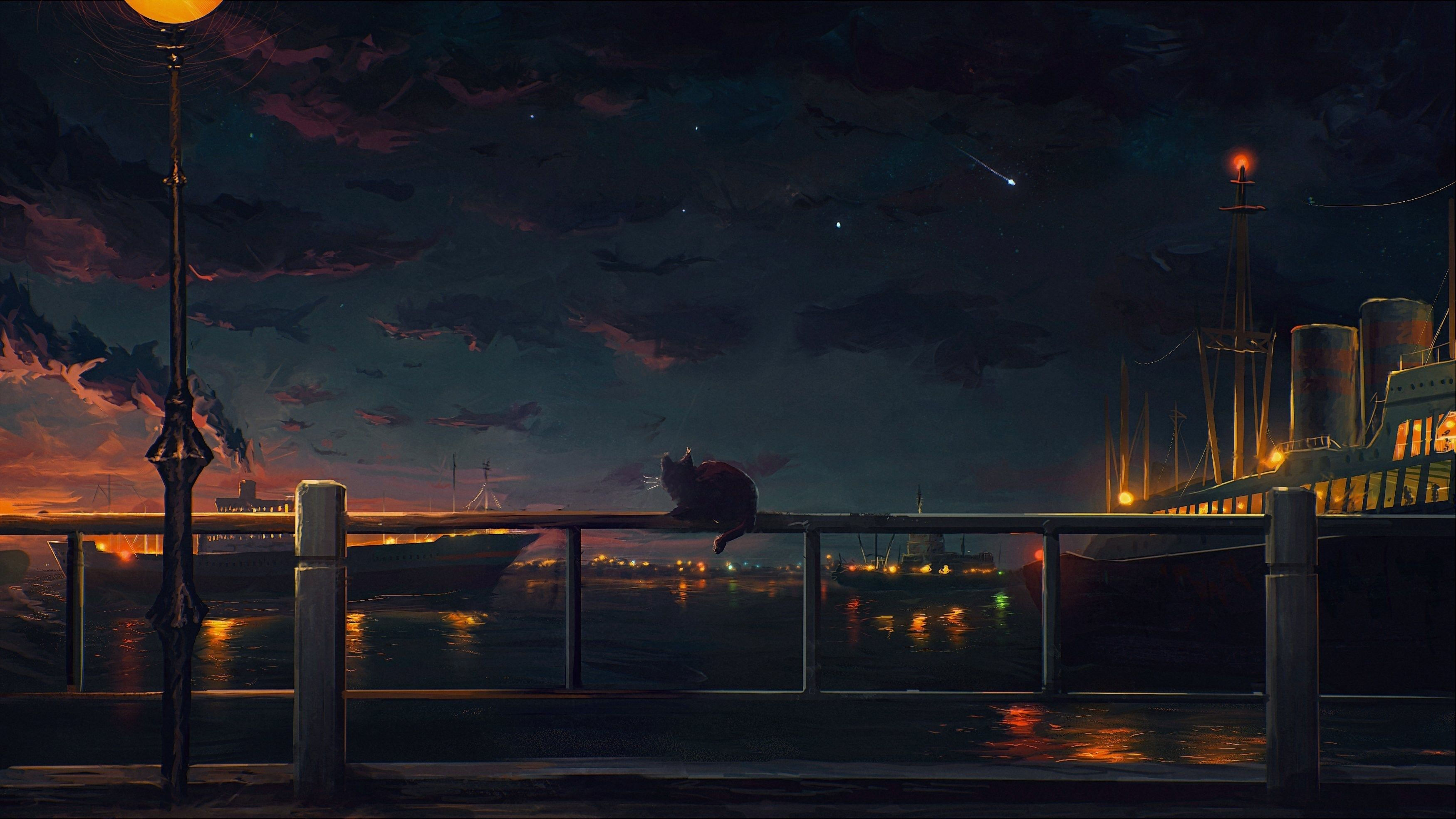 Wallpaper #3x28LZMBlOZrFDOkHNHb41 4K Anime City Night Wallpapers Wallpaper Cave