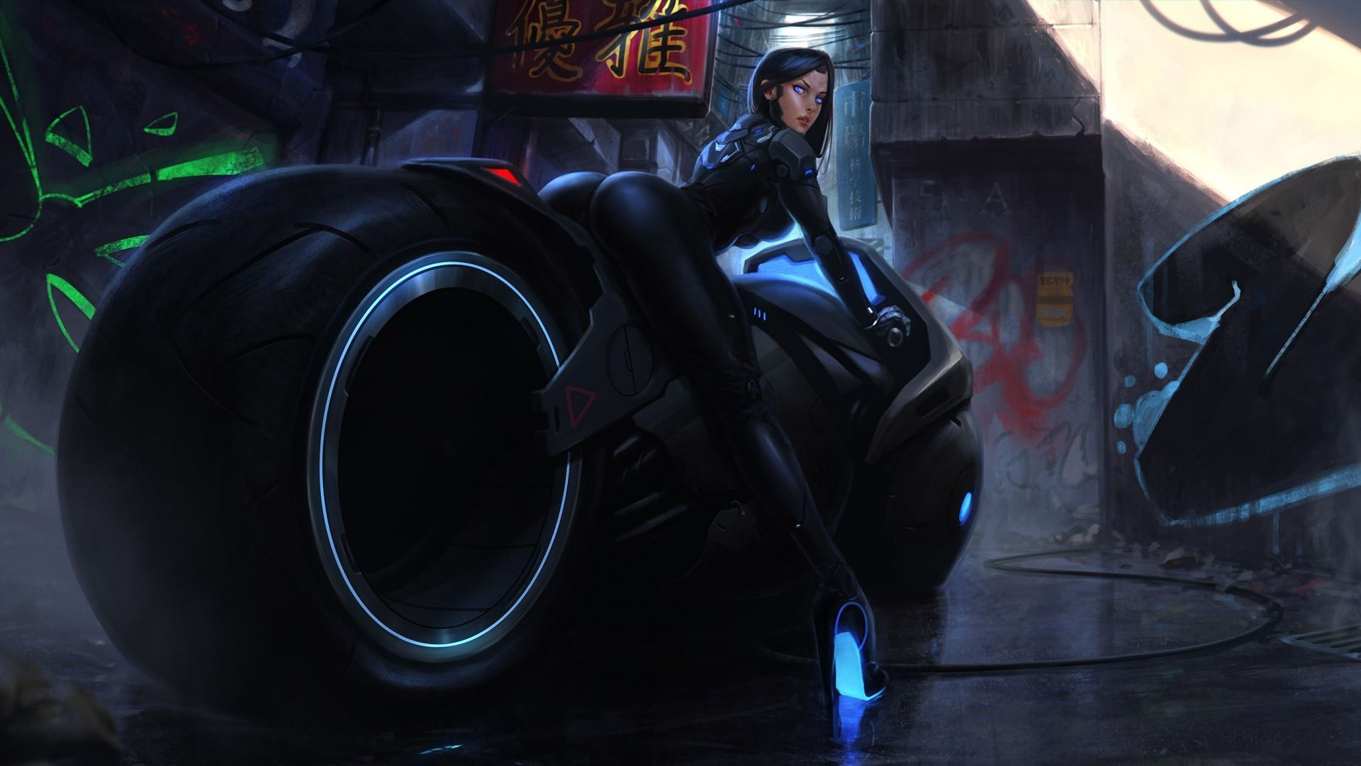 Wallpaper #Gn2a9I4Bnwiau_P64BDh30 Cyberpunk Motorcycle Desktop Wallpapers Wallpaper Cave