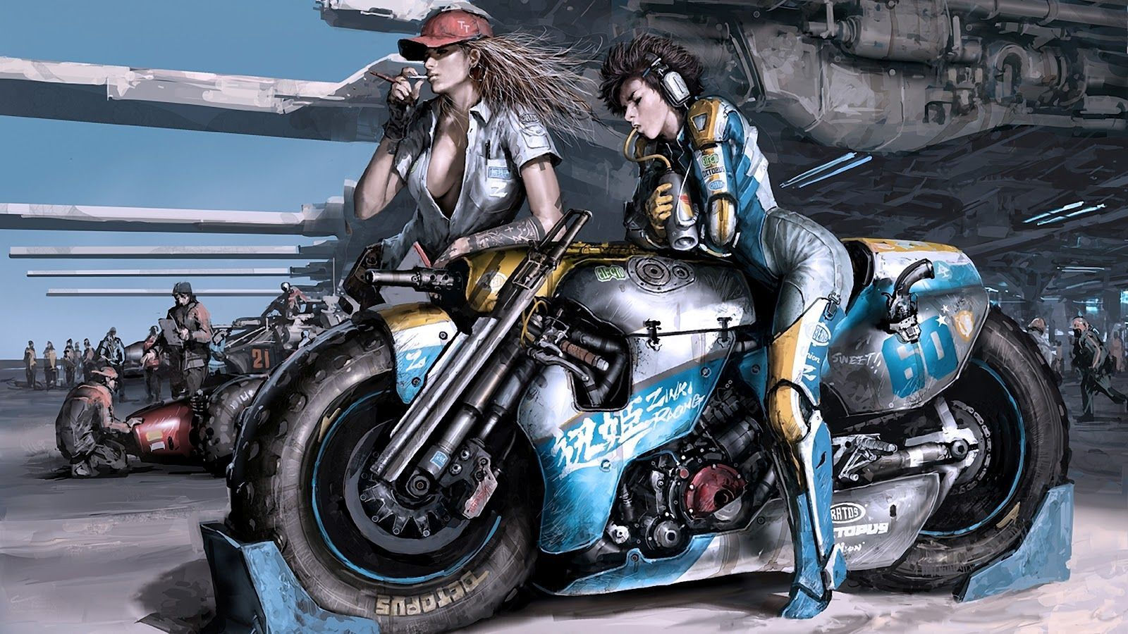 Wallpaper #3mf565IBSpphPi3-3E9y22 Cyberpunk Girl Futuristic Motorcycle Wallpapers Wallpaper Cave