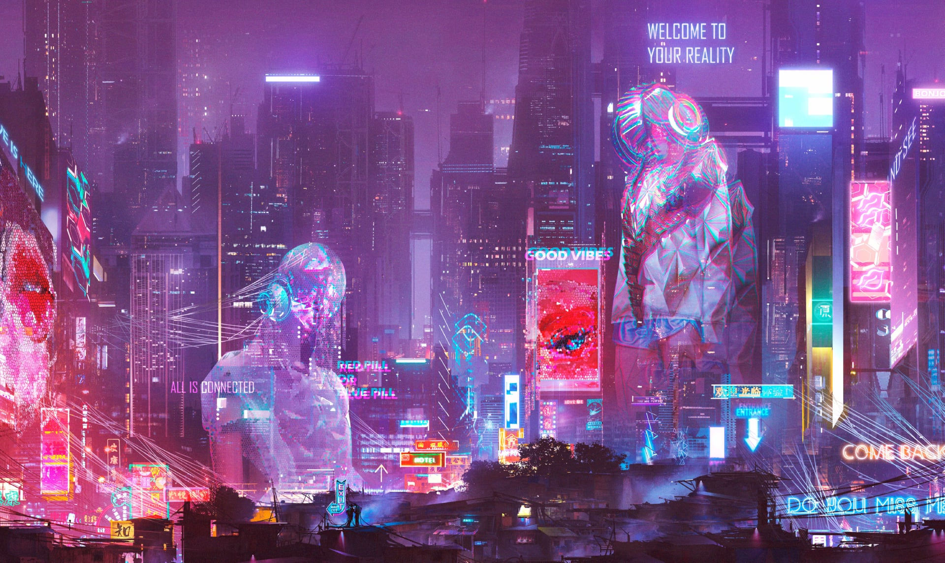 Wallpaper #ImfT-JIBSpphPi3-wItD187 Fantastic Cyberpunk Wallpaper HD Download