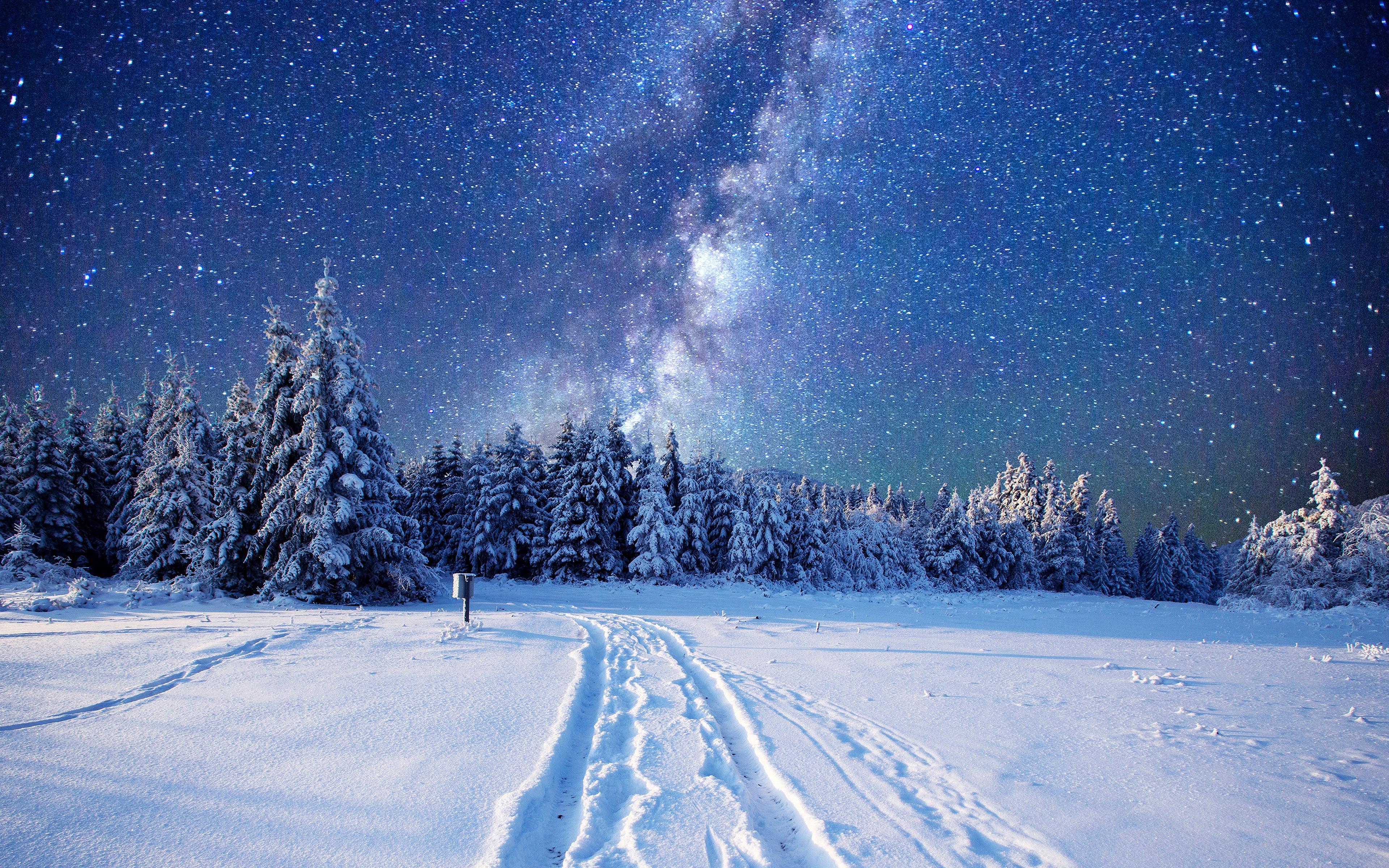 Wallpaper #KX2d9I4Bnwiau_P6pxCG1 Winter Night 4K Wallpapers Wallpaper Cave