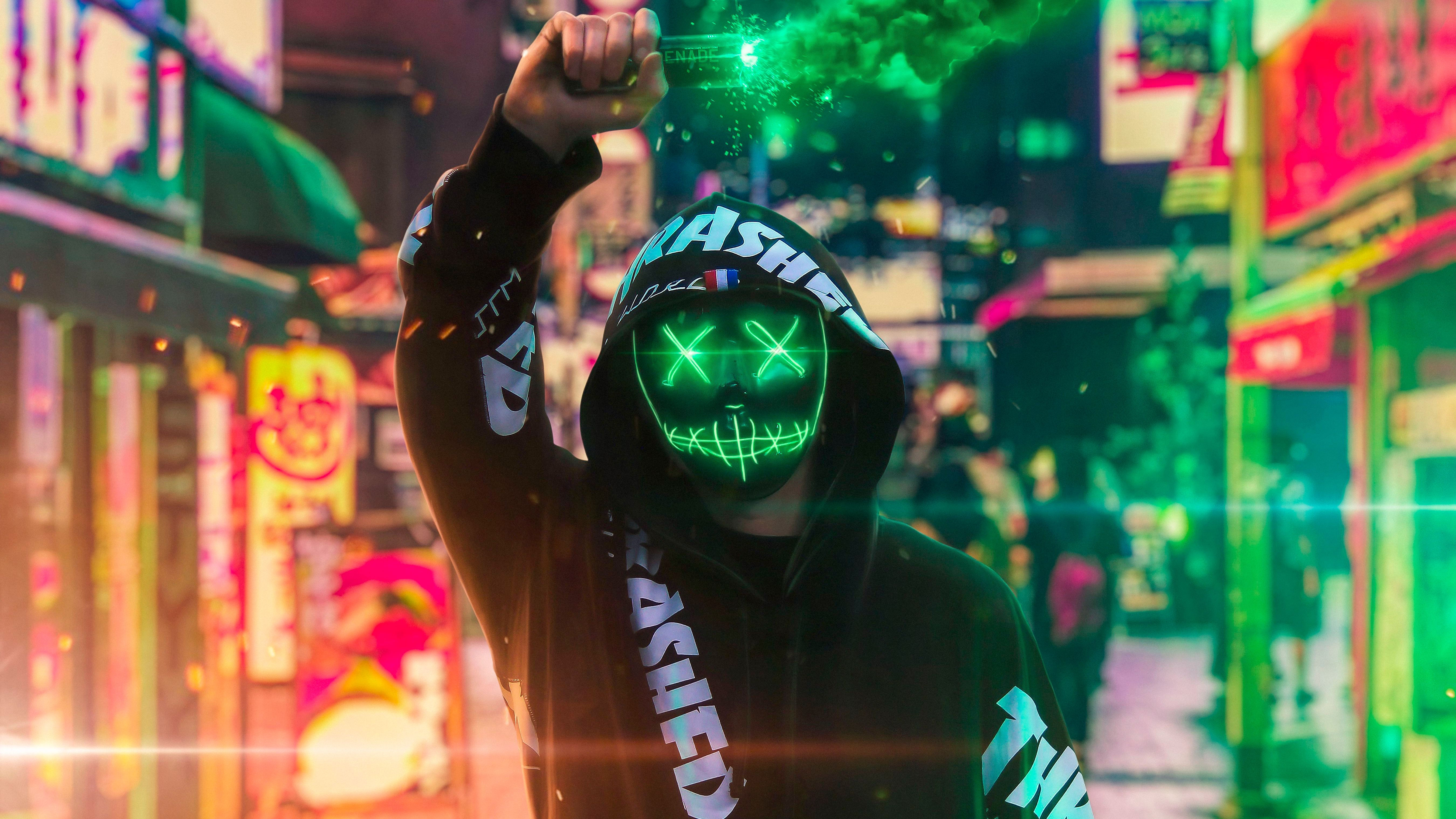 Wallpaper #2DFsNZMB5zzyi_yYVFb92 4K Hacker Neon Mask Wallpapers Wallpaper Cave