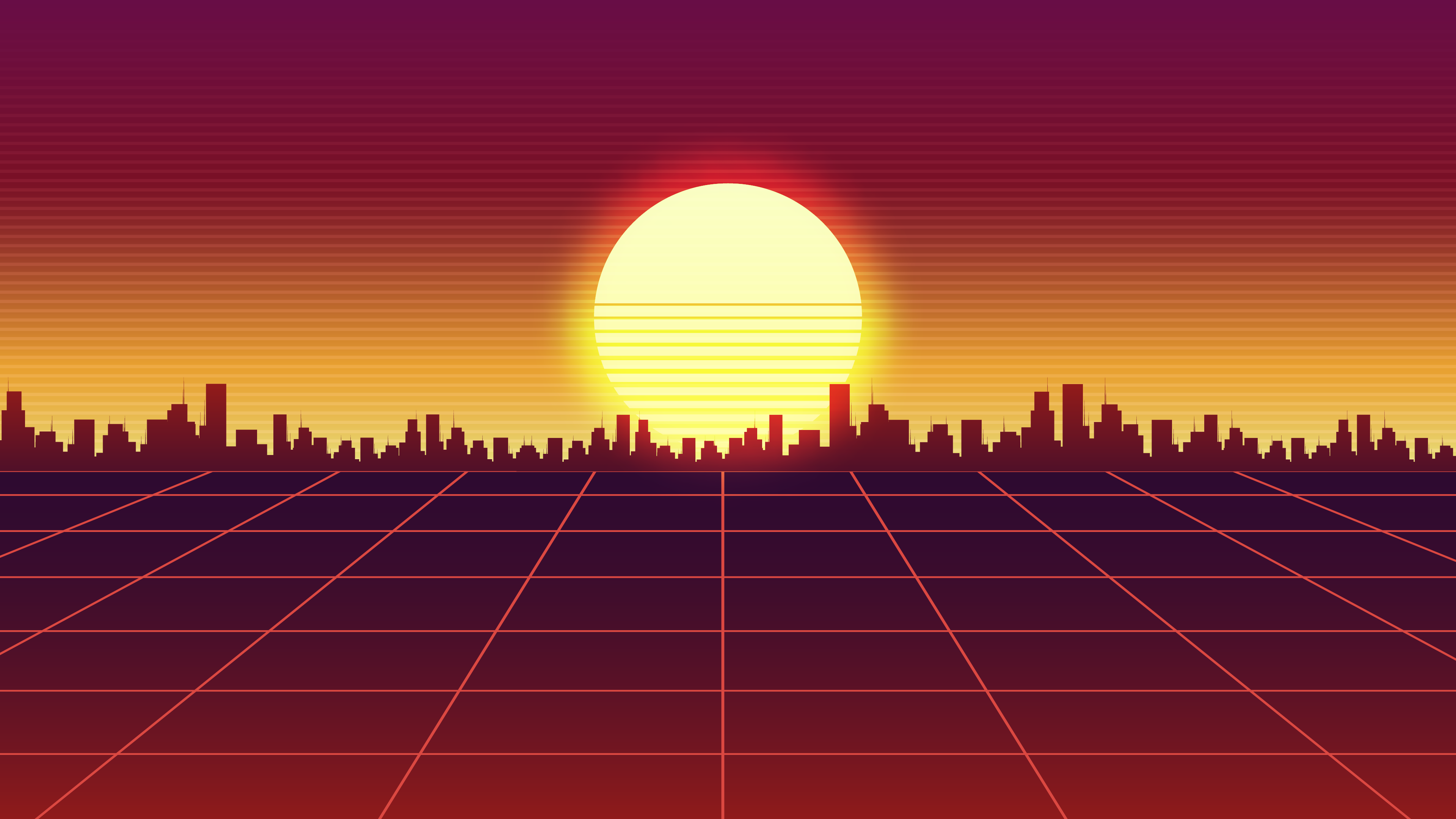 Wallpaper #EhnlBI8BtGB6xQ78_VDx0 Retro Orange Sun Cyberpunk Wallpapers Wallpaper Cave