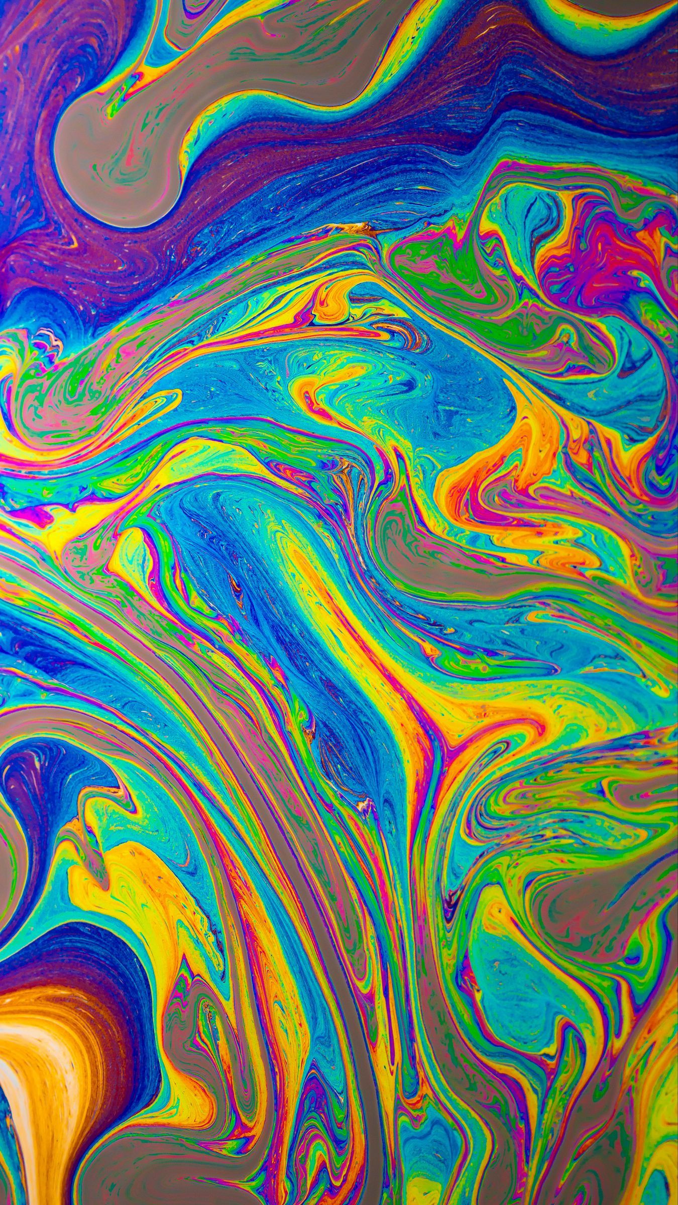 Wallpaper #9b753 Original Rainbow Oil Slick Acrylic Pour Painting on Etsy