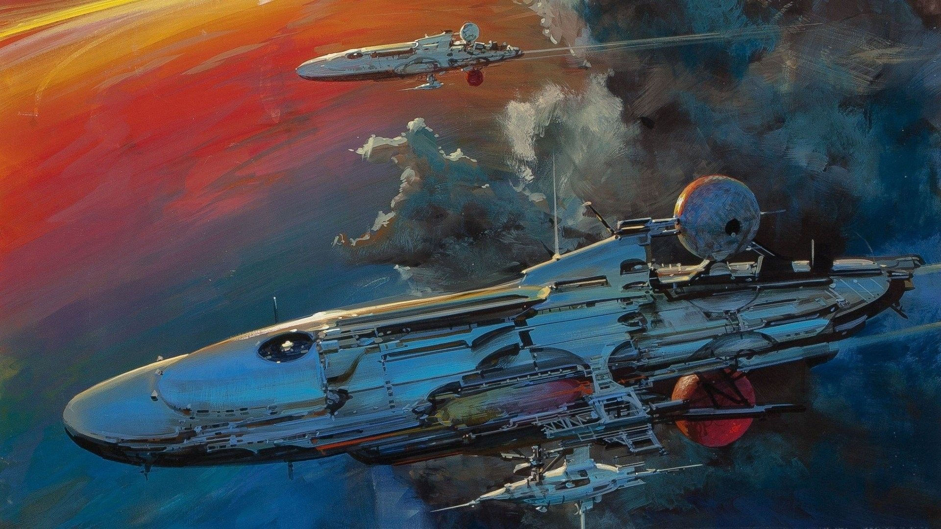 Wallpaper #PV7nMpMBborbLbczbmCQ162 Retro Spaceship Wallpaper