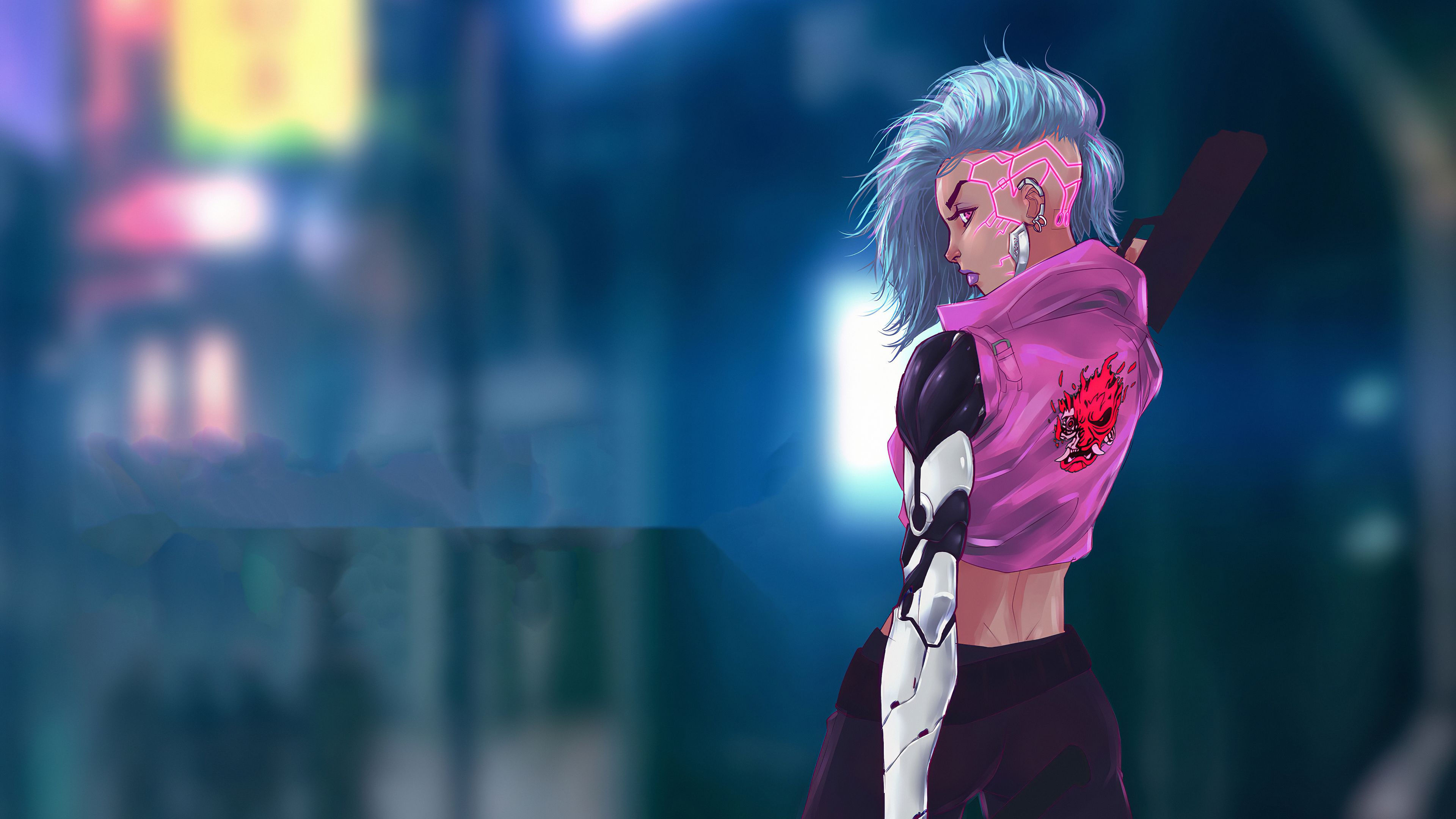 Wallpaper #oUWqlI4B7YBJg1BVAZ8G16 Cyberpunk Pink Girl Wallpapers Wallpaper Cave