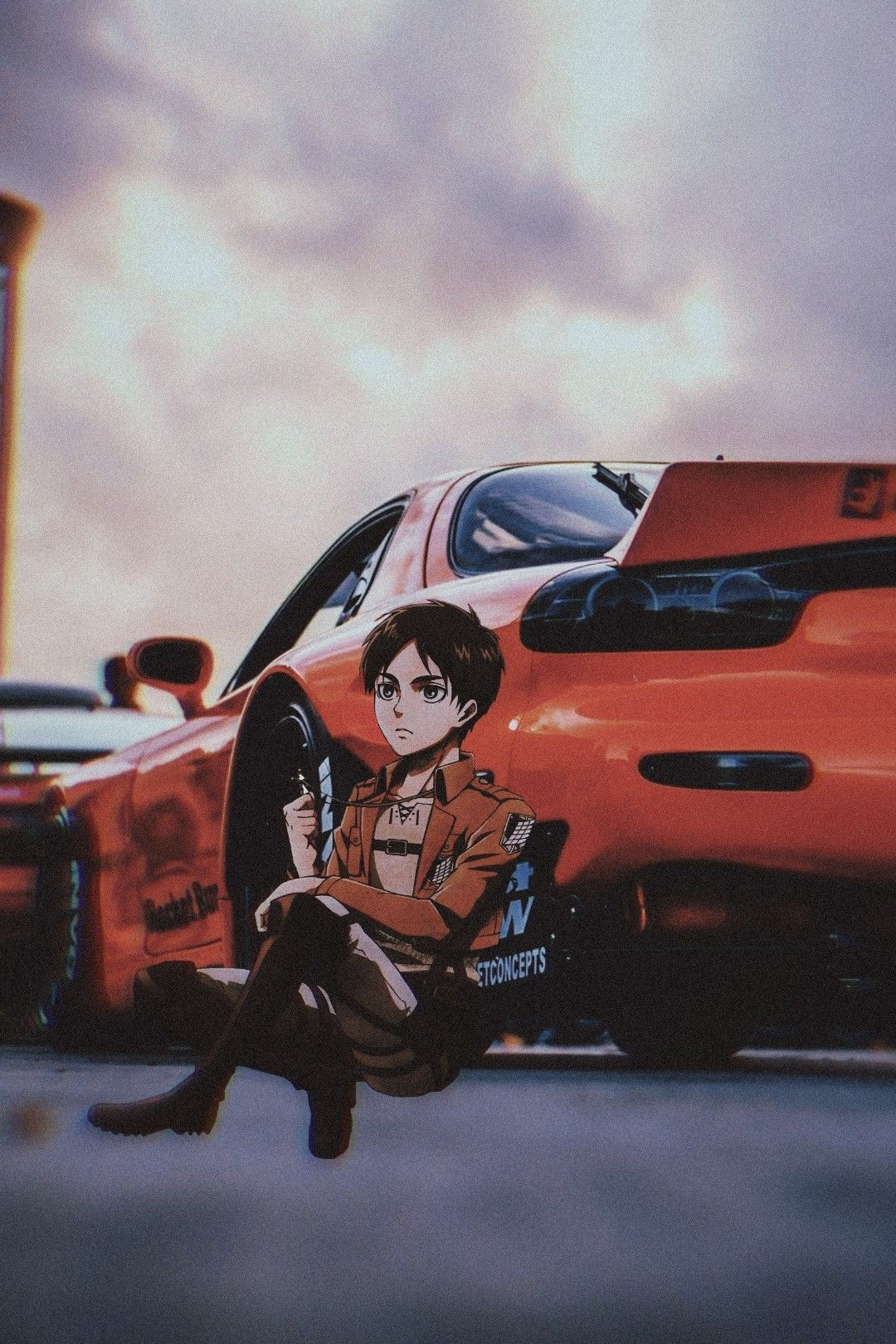 Wallpaper #46bf0 Download Girl Leaning on a Nissan Skyline Car Anime Wallpaper