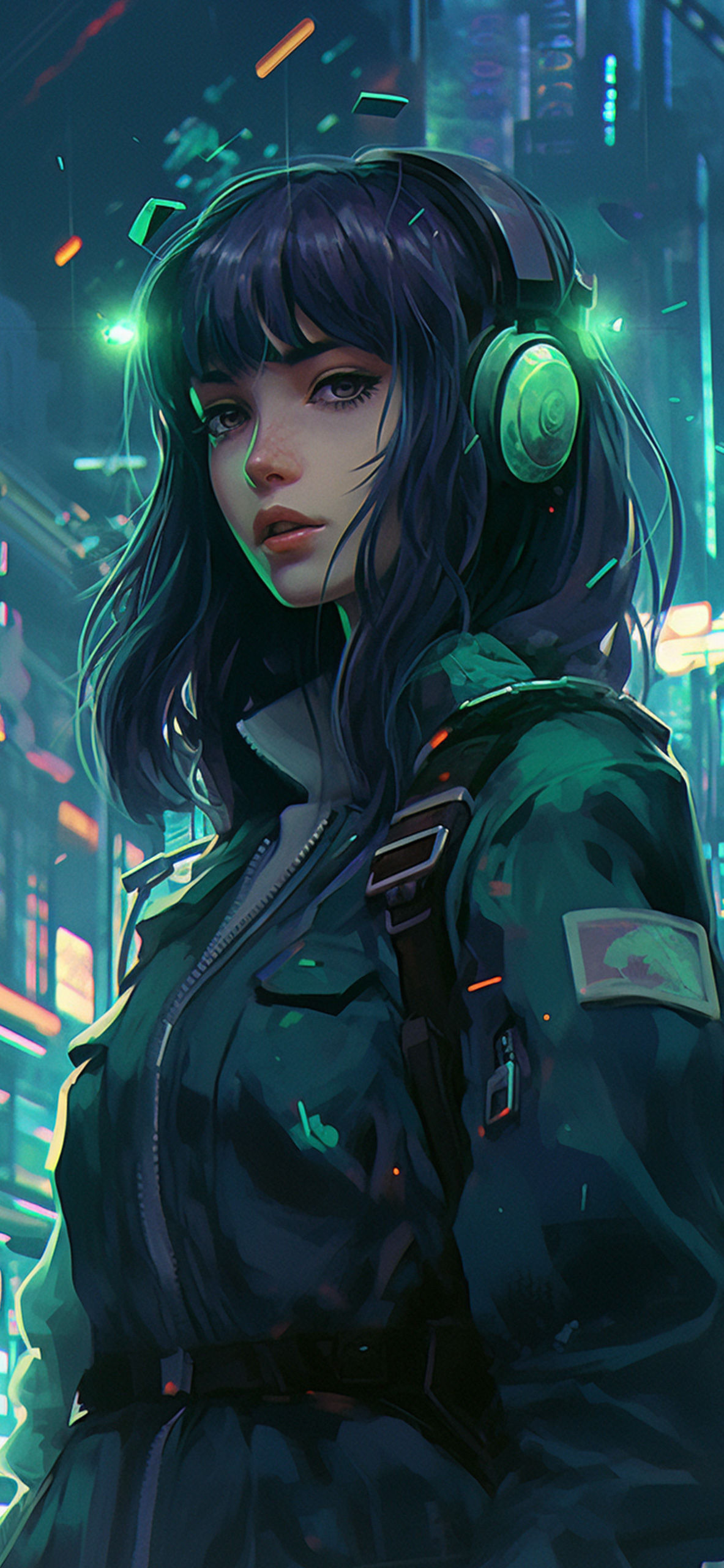 Wallpaper #l32F8I4Bnwiau_P6JAa348 Girl Wearing Headphones Cyberpunk Wallpapers Girl Wallpapers