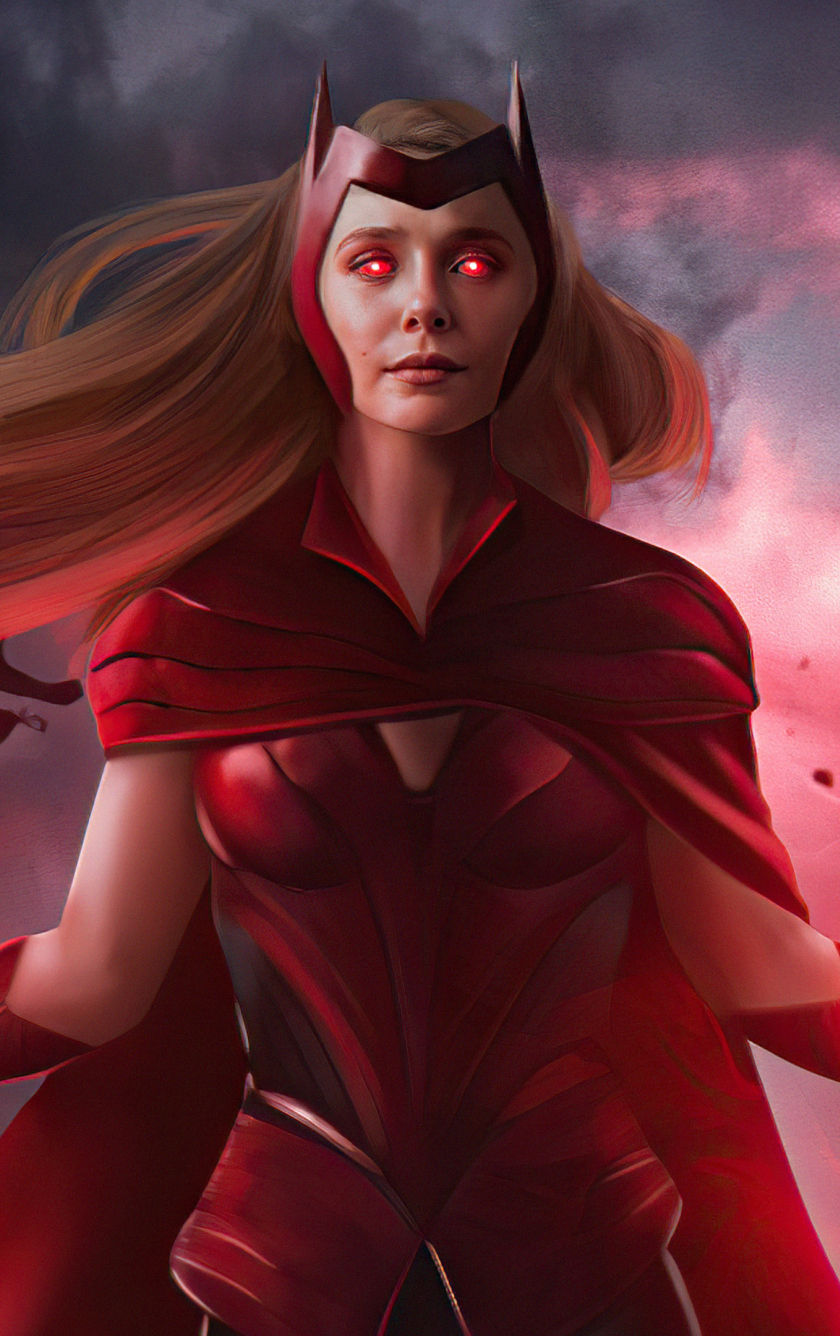 Wallpaper #180e5 Scarlet Witch Pixel Art