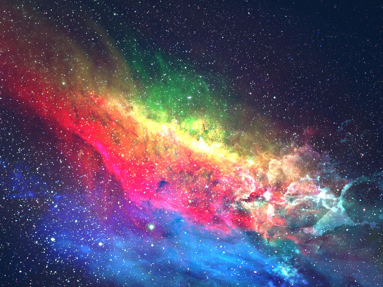 Wallpaper #2mfKApMBSpphPi3-qbA4222 Download Wallpaper 1600x1200 Colorful Galaxy Space Digital Art