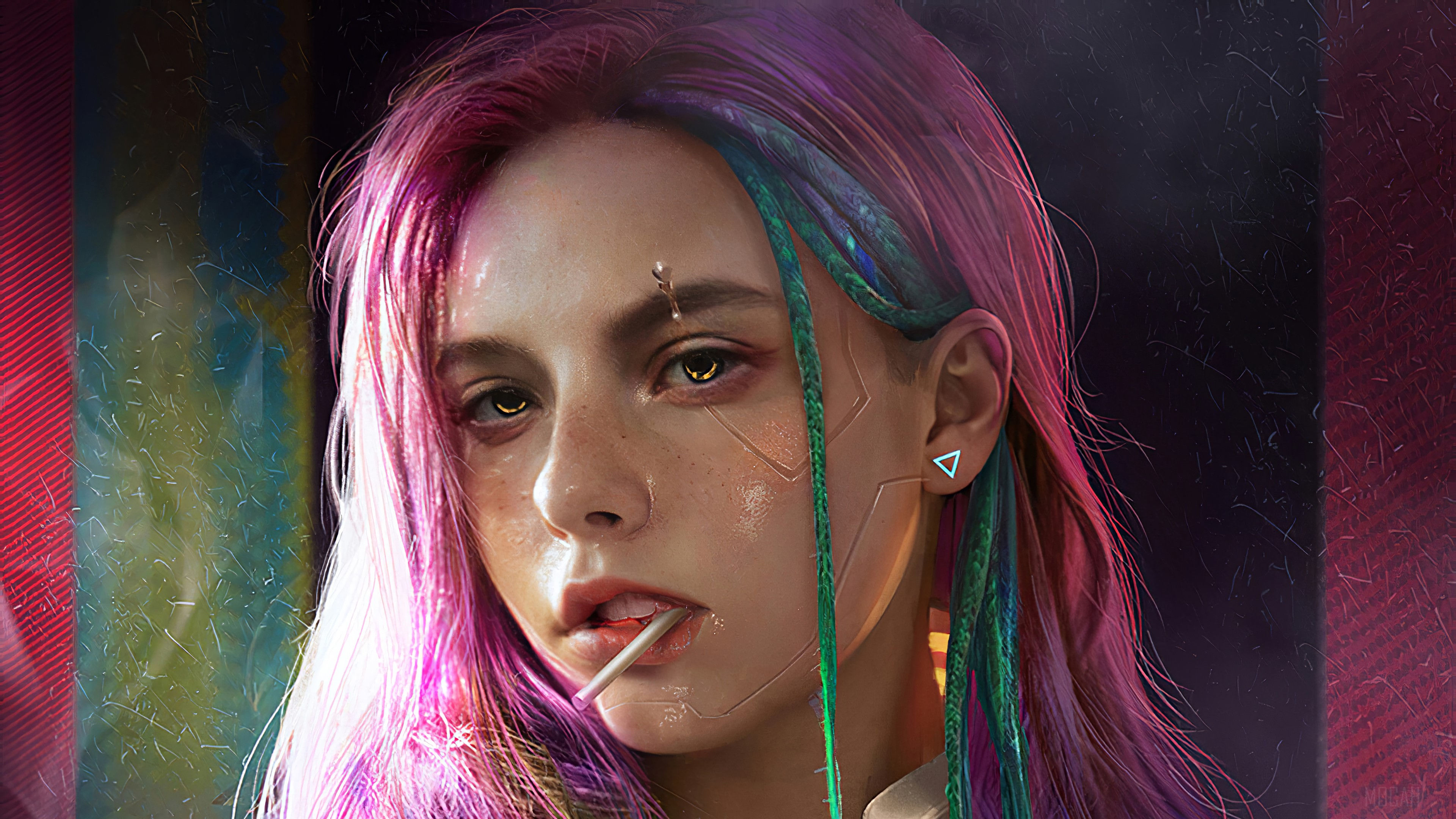 Wallpaper #oUWqlI4B7YBJg1BVAZ8G14 Cyberpunk Girl Pink Wallpapers Wallpaper Cave