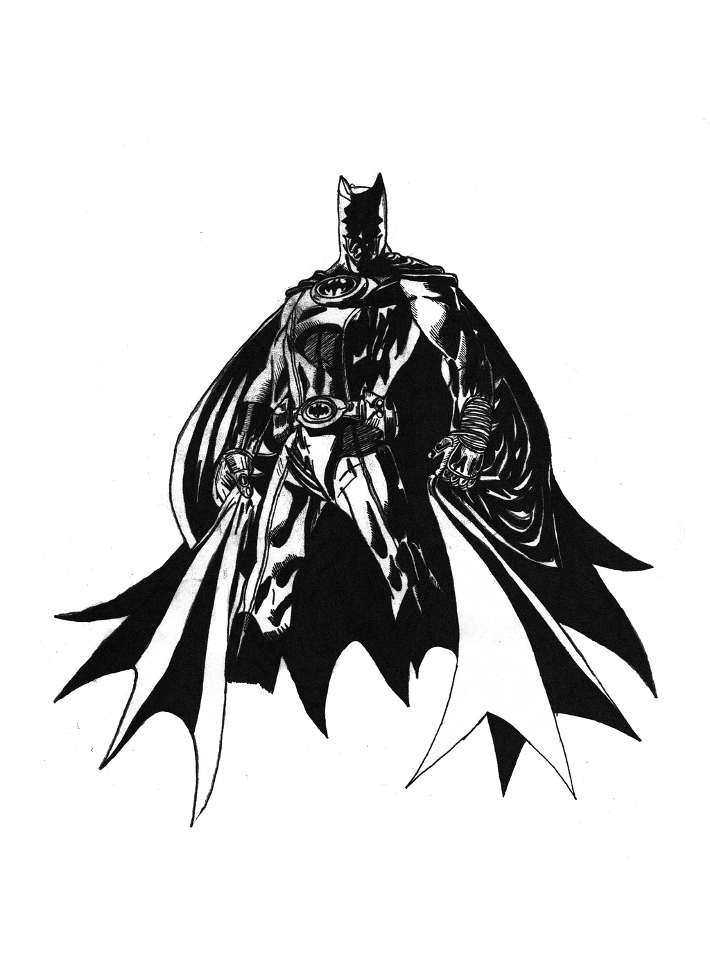 Wallpaper #qx0ULpMBlOZrFDOkP9JS14 Batman Black and White Drawing by Scootaloooo on Deviantart