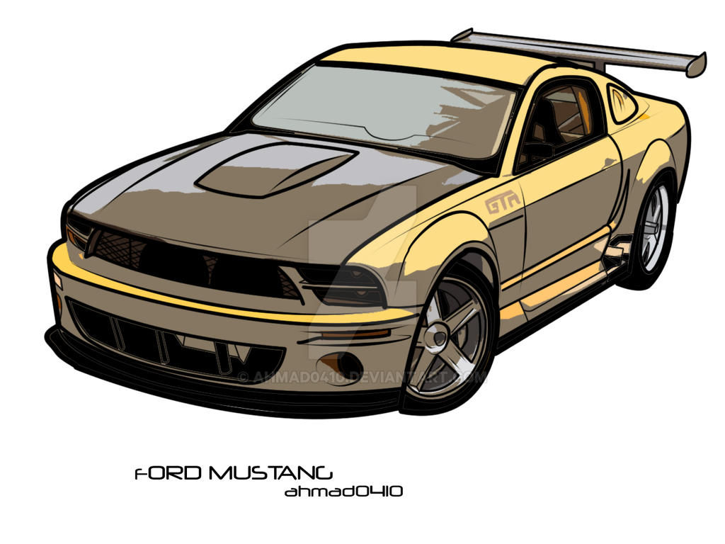 Wallpaper #4EVwl44B7YBJg1BV8qAc24 Ford Mustang Vector Art 2 by Ahmad0410 on Deviantart