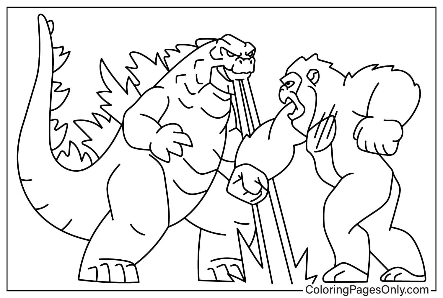 Wallpaper #wEDgL5MBJhL2WPbaU77v293 20 Godzilla X Kong the New Empire Coloring Pages Coloringpagesonlycom