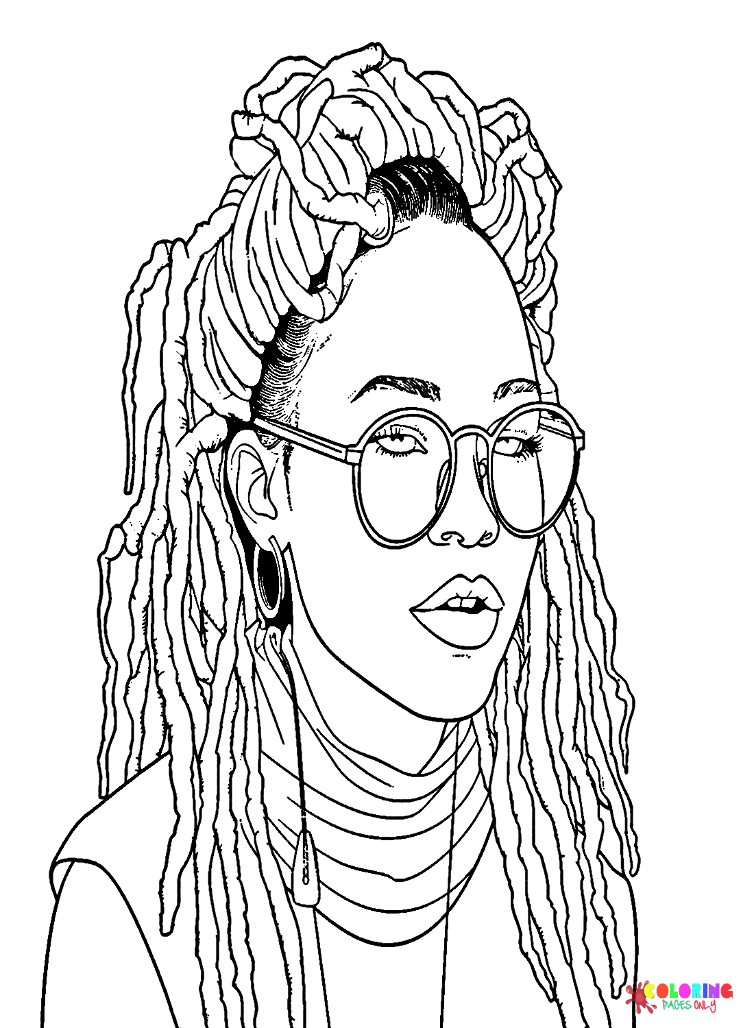 Wallpaper #1WhoJJMBSpphPi3-ETjA390 27 Dreadlocks Coloring Pages Coloringpagesonlycom