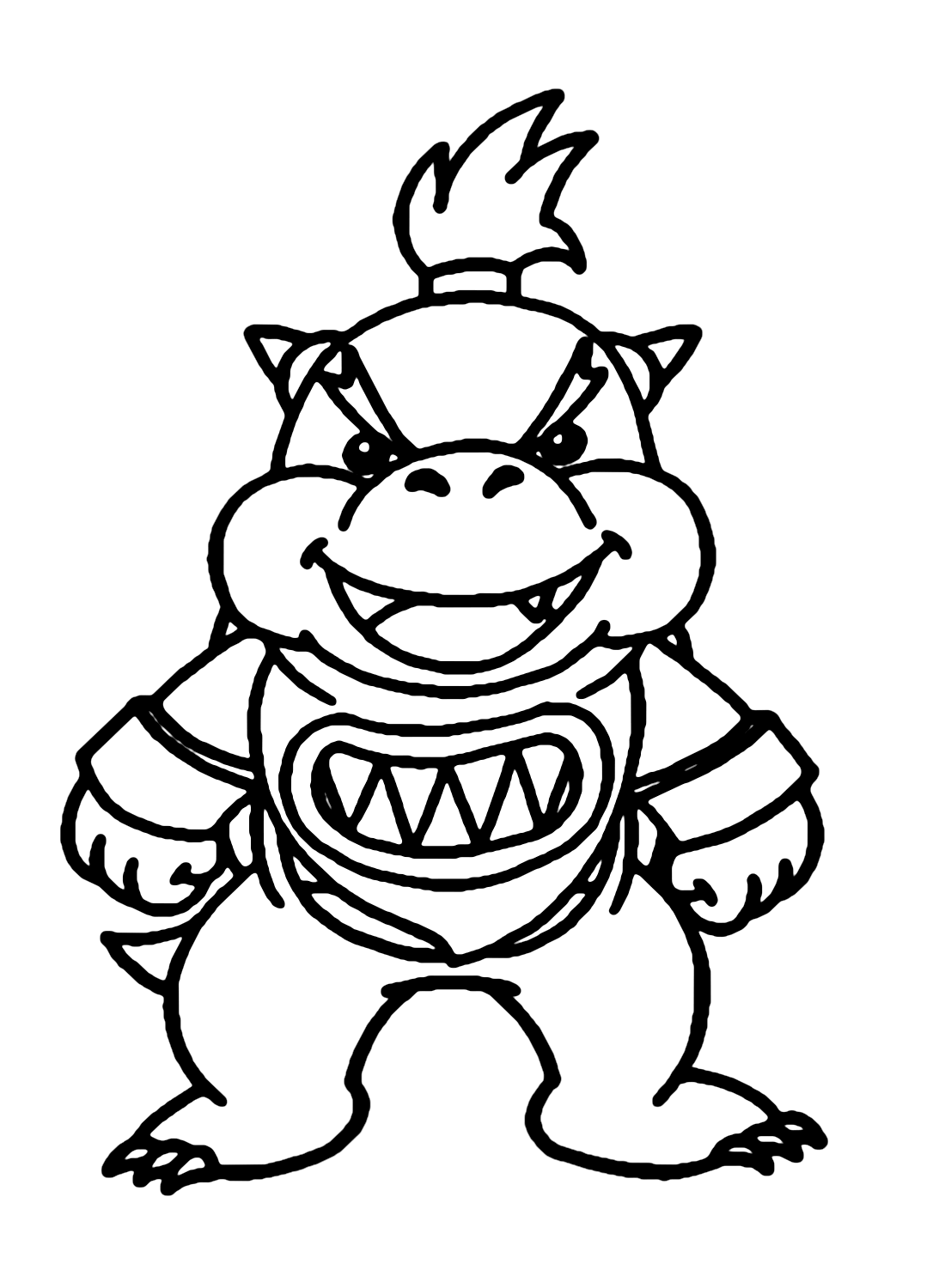 Wallpaper #8c6vJZMB71dOy6JZMRQu418 Cute Bowser Jr Coloring Page Free Printable Coloring Pages
