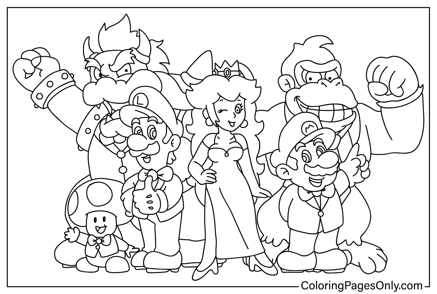 Wallpaper #amfy8JIBSpphPi3-omnI393 Super Mario Bros Movie Coloring Page Free Free Printable Coloring Pages