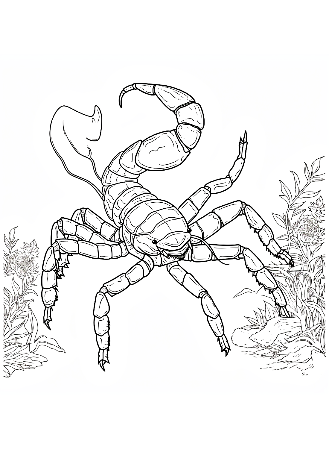 Wallpaper #YPQzOZMBKFX8bn3rnnbQ138 Scary a Scorpion Coloring Page Free Printable Coloring Pages