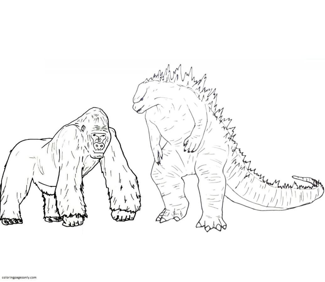 Wallpaper #1u_fTJMBMN-XEVvVqz47238 Printable Godzilla vs King Kong Coloring Pages Printable Templates