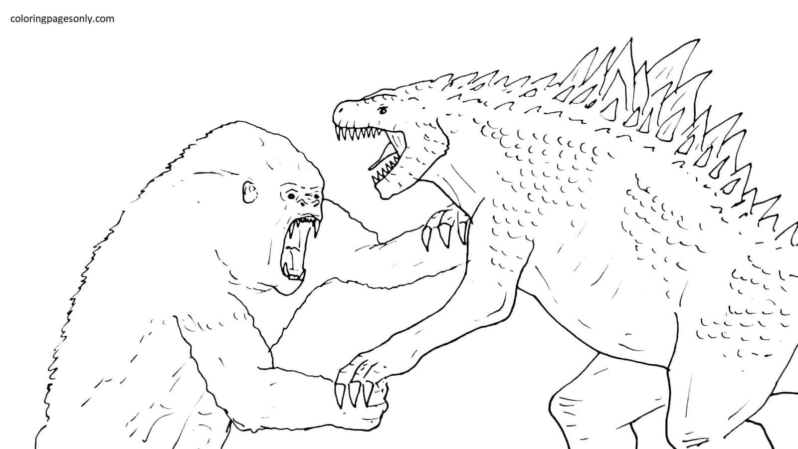 Wallpaper #1u_fTJMBMN-XEVvVqz47247 King Kong vs Godzilla 1 Paginas Para Colorir Godzilla E Kong Para
