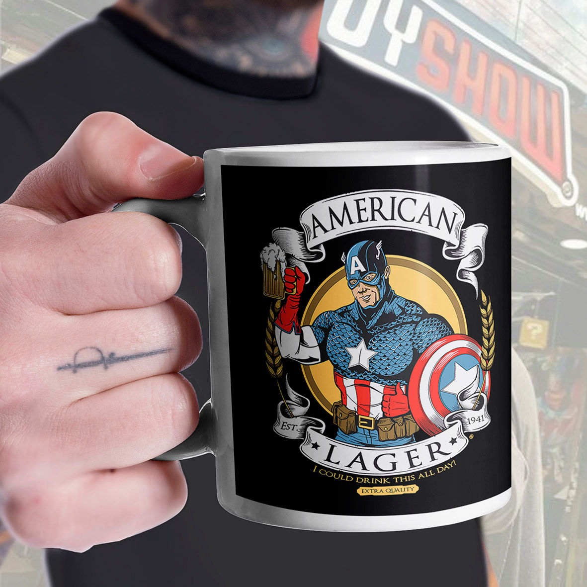 Wallpaper #5KV0OJMBVBiSkHCaSY0k226 Caneca Capitao America American Lagger I Could Drink This All Day