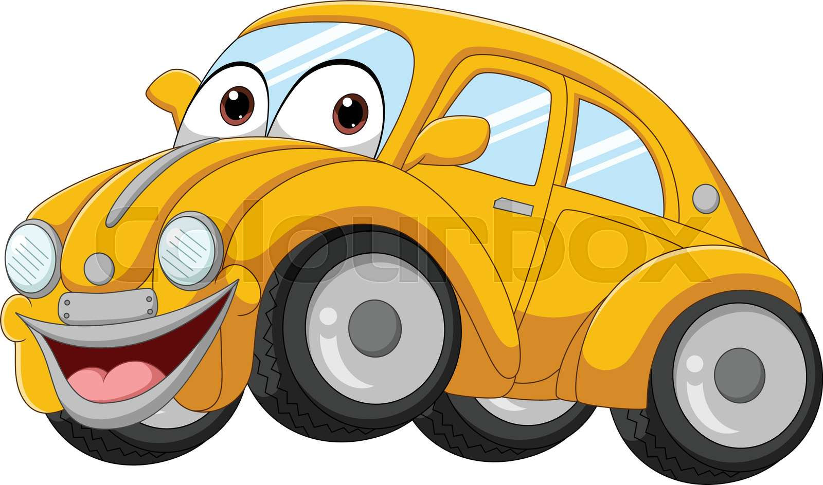 Wallpaper #60421 Yellow Mini Car Cartoon Vector Illustration 1910070 Vector Art at Vecteezy