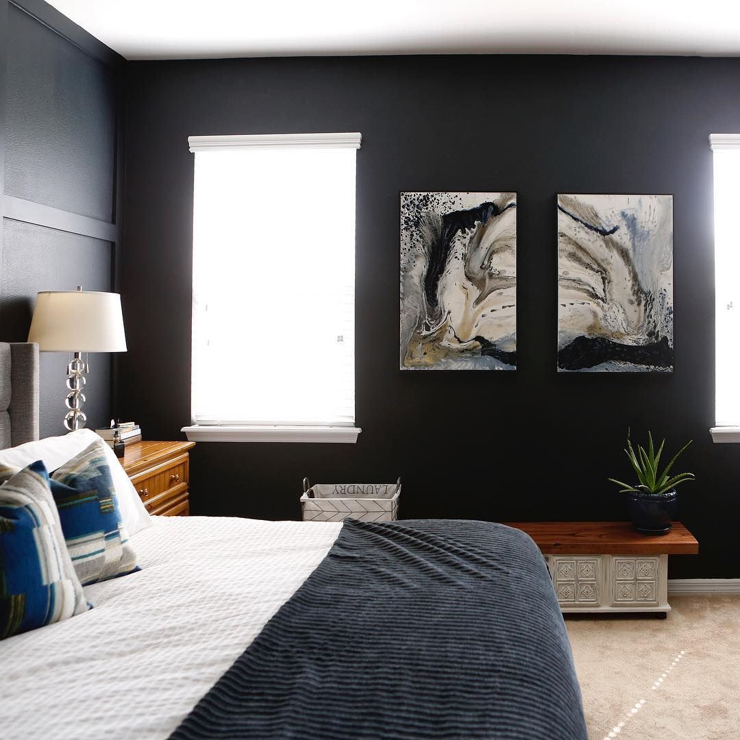 Wallpaper #2GeMA5MBSpphPi3-T7Po174 Black Paint for Bedroom Walls How to Make Black Walls Work Jenna
