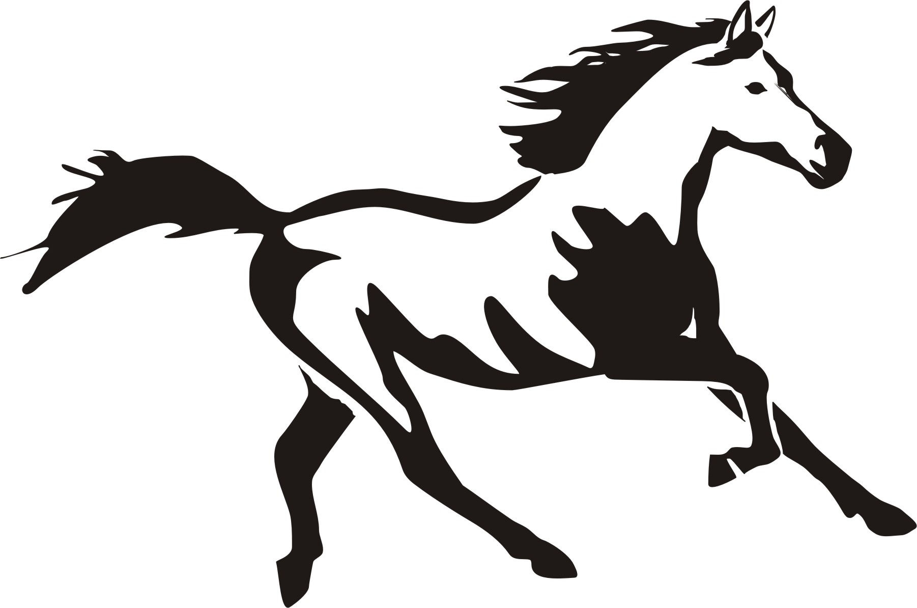 Wallpaper #MH1i8I4Bnwiau_P6ZAbp39 Running Horse Head Silhouette Digital Drawing Tribal Head Horse