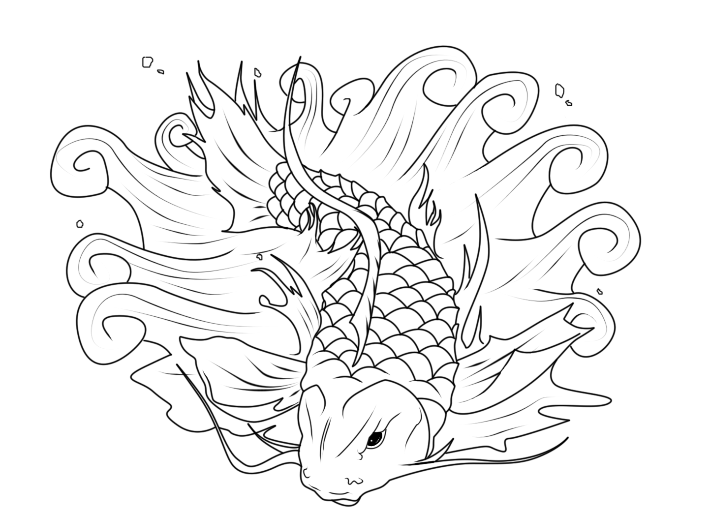 Wallpaper #5e6bc Black Yellow Koi Fish Fish Koi Tattoo Png and Vector with 5016 the