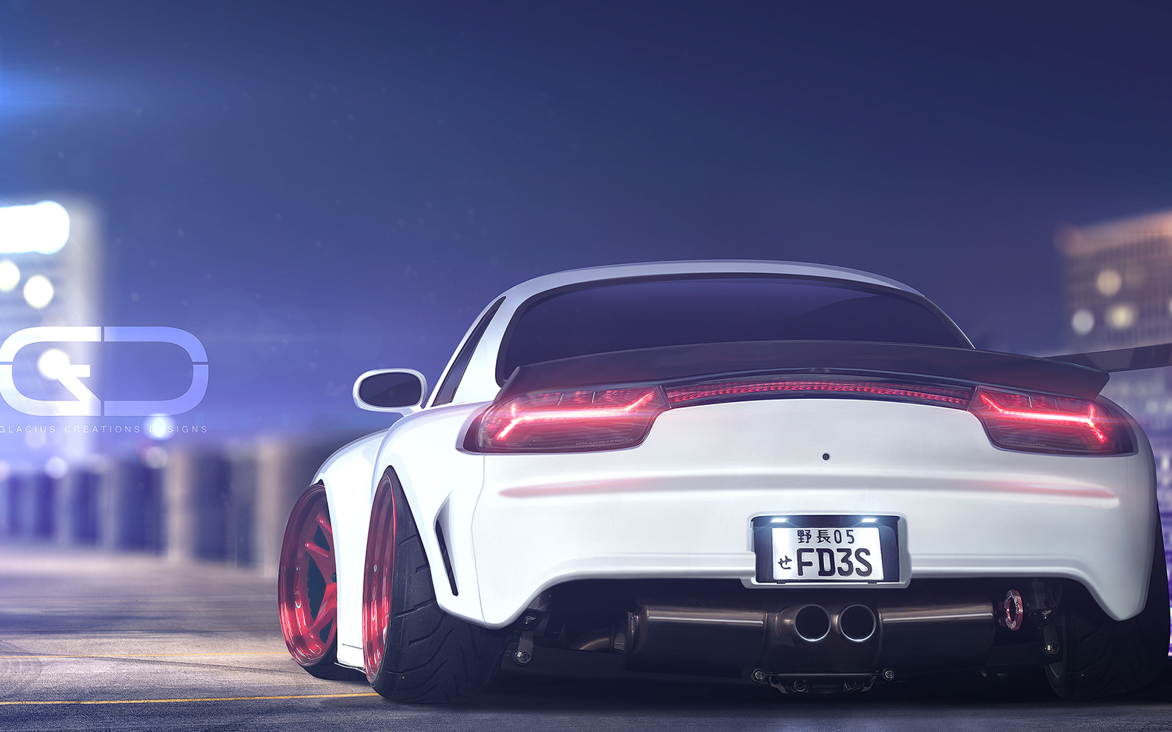Wallpaper #3520E 1920x1080 Mazda Rx7 Digital Artwork 4K Laptop Full HD 1080p HD 4K