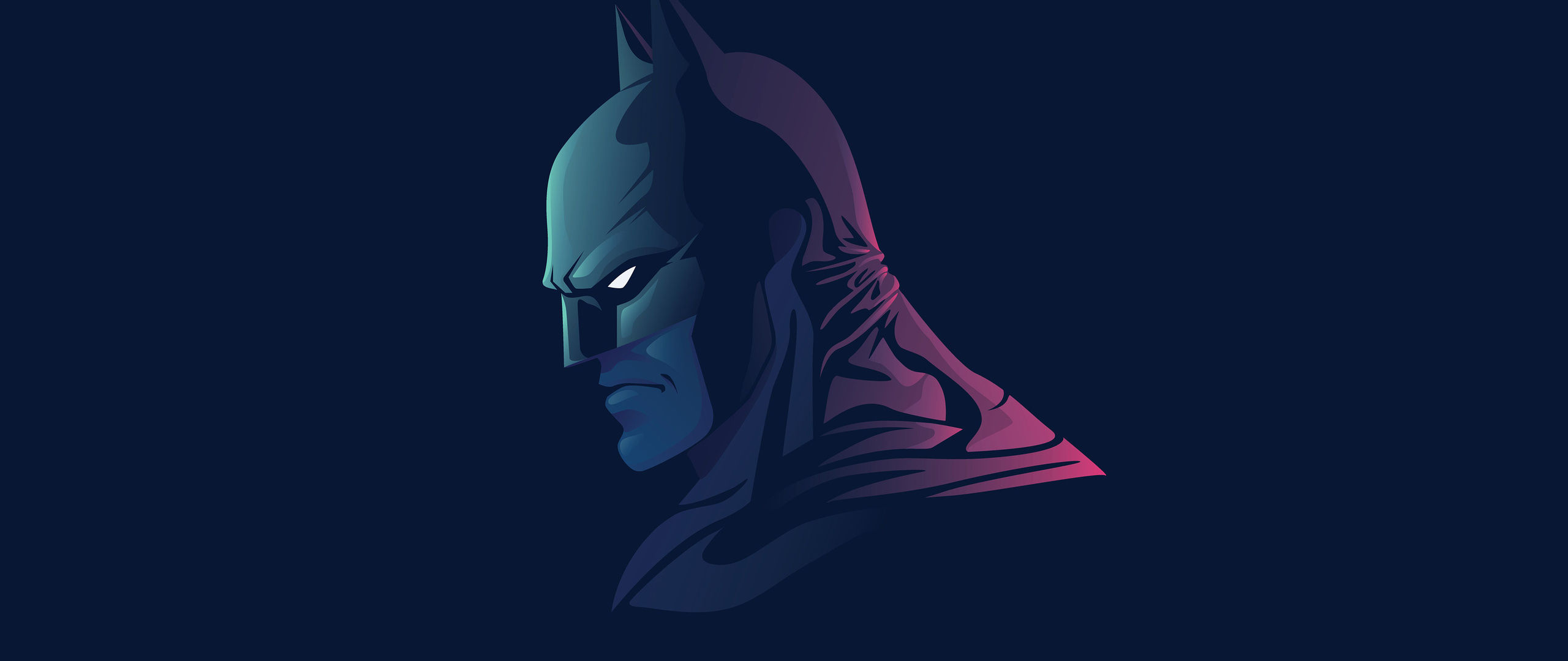 Wallpaper #wkXrlI4B7YBJg1BVIZ_-10 Batman Minimalist Dark Blue and Pink Artwork