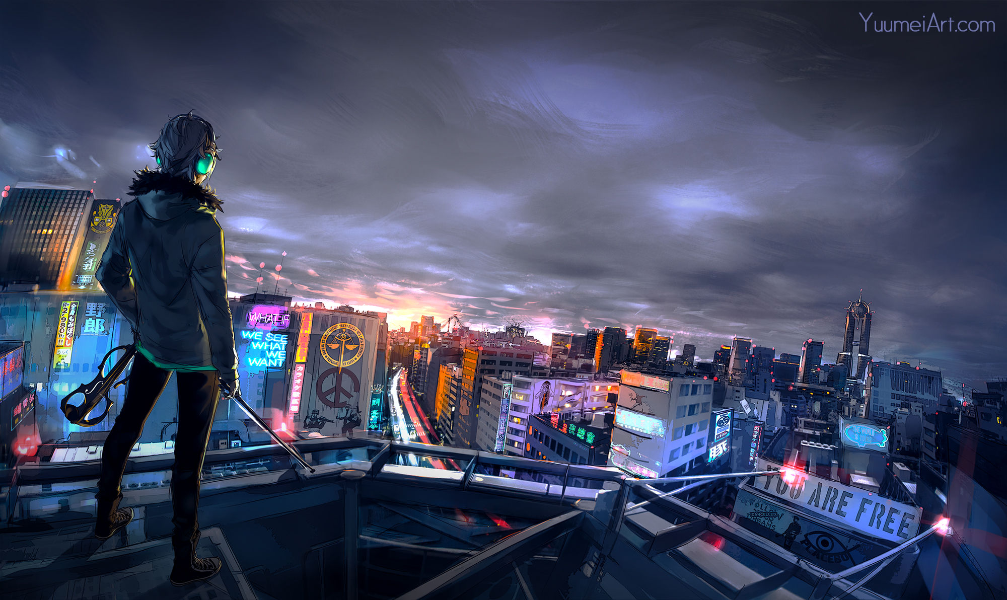 Wallpaper #Z32f844Bnwiau_P6kA0o41 Cyberpunk Cityscape HD Artist 4K Wallpapers Images Backgrounds