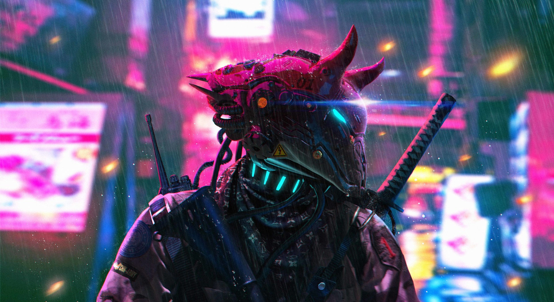 Wallpaper #anNIho4BFI5NbQksbB-v20 Cyberpunk Neon Science Fiction Police HD Artist 4K Wallpapers Images