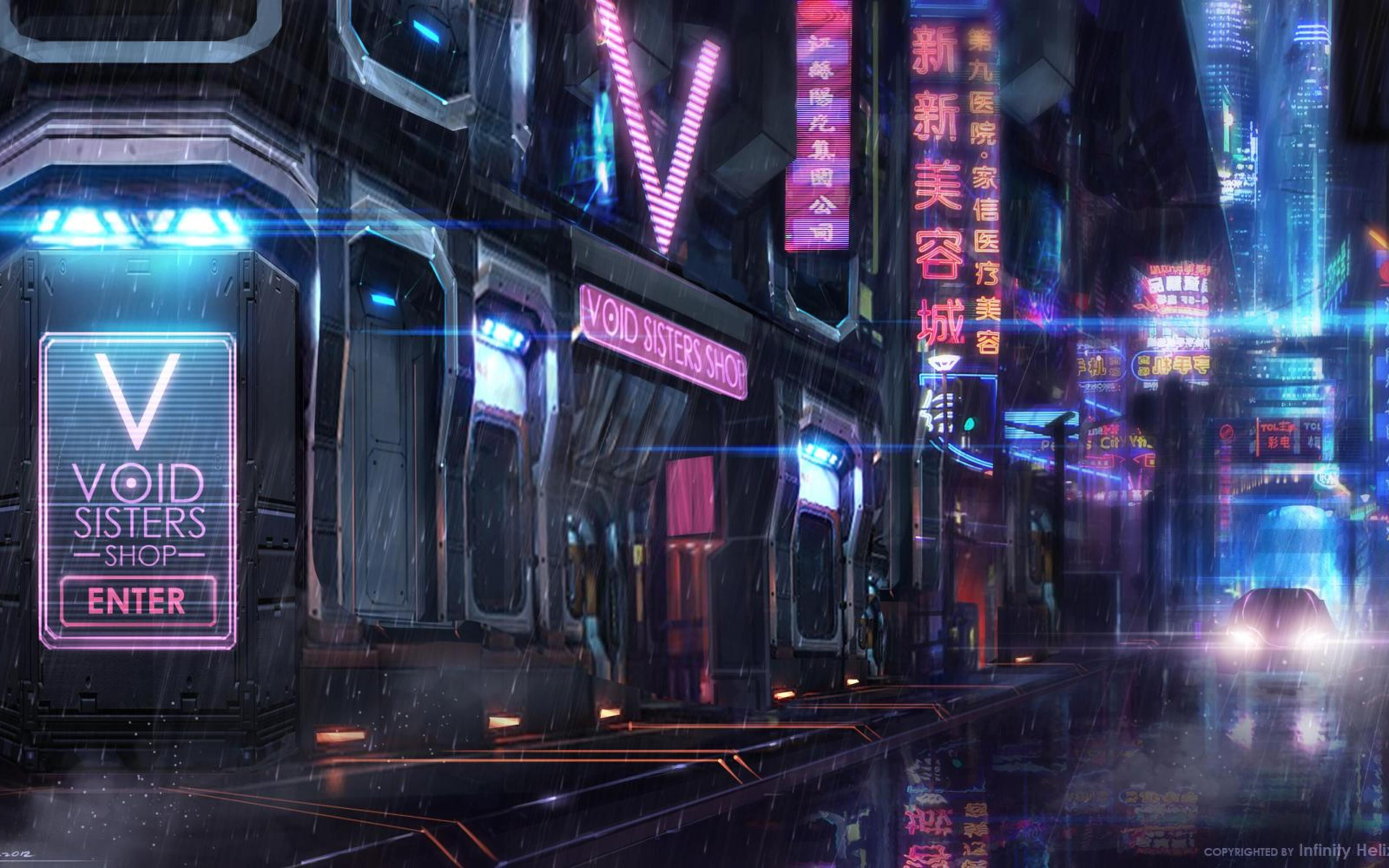 Wallpaper #0RnVII8BtGB6xQ78rH4A2 3840x2400 Cyberpunk Street 4K HD 4K Wallpapers Images Backgrounds