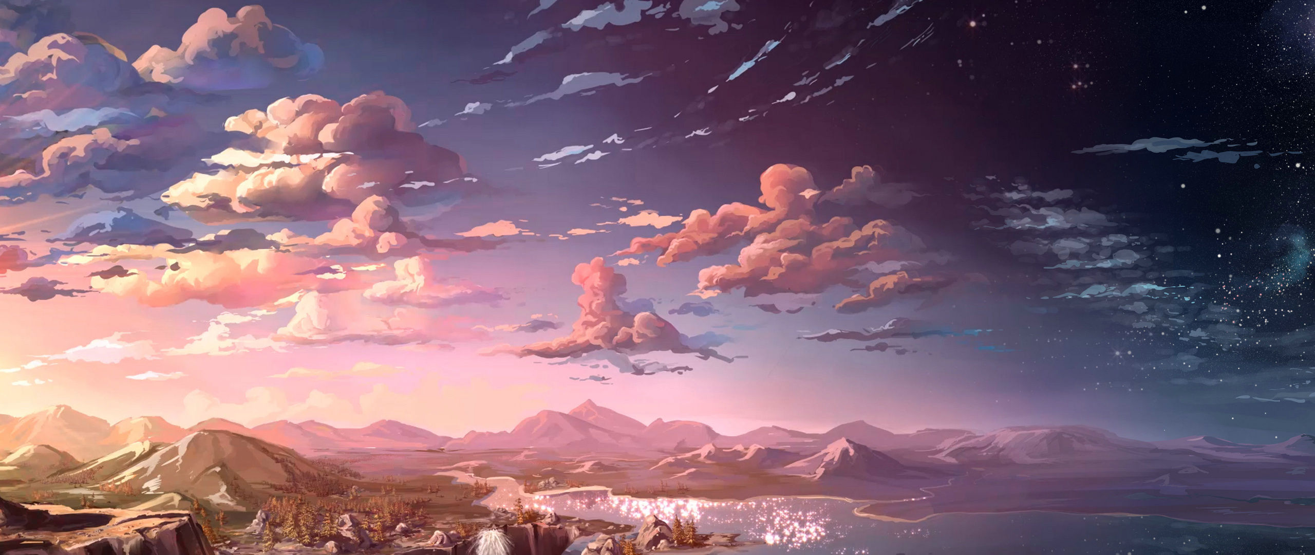 Wallpaper #5RpEUpMB1yWOL4qgA4I1215 2560x1080 Anime Landscape Waterfall Cloud 5K 2560x1080 Resolution HD 4K