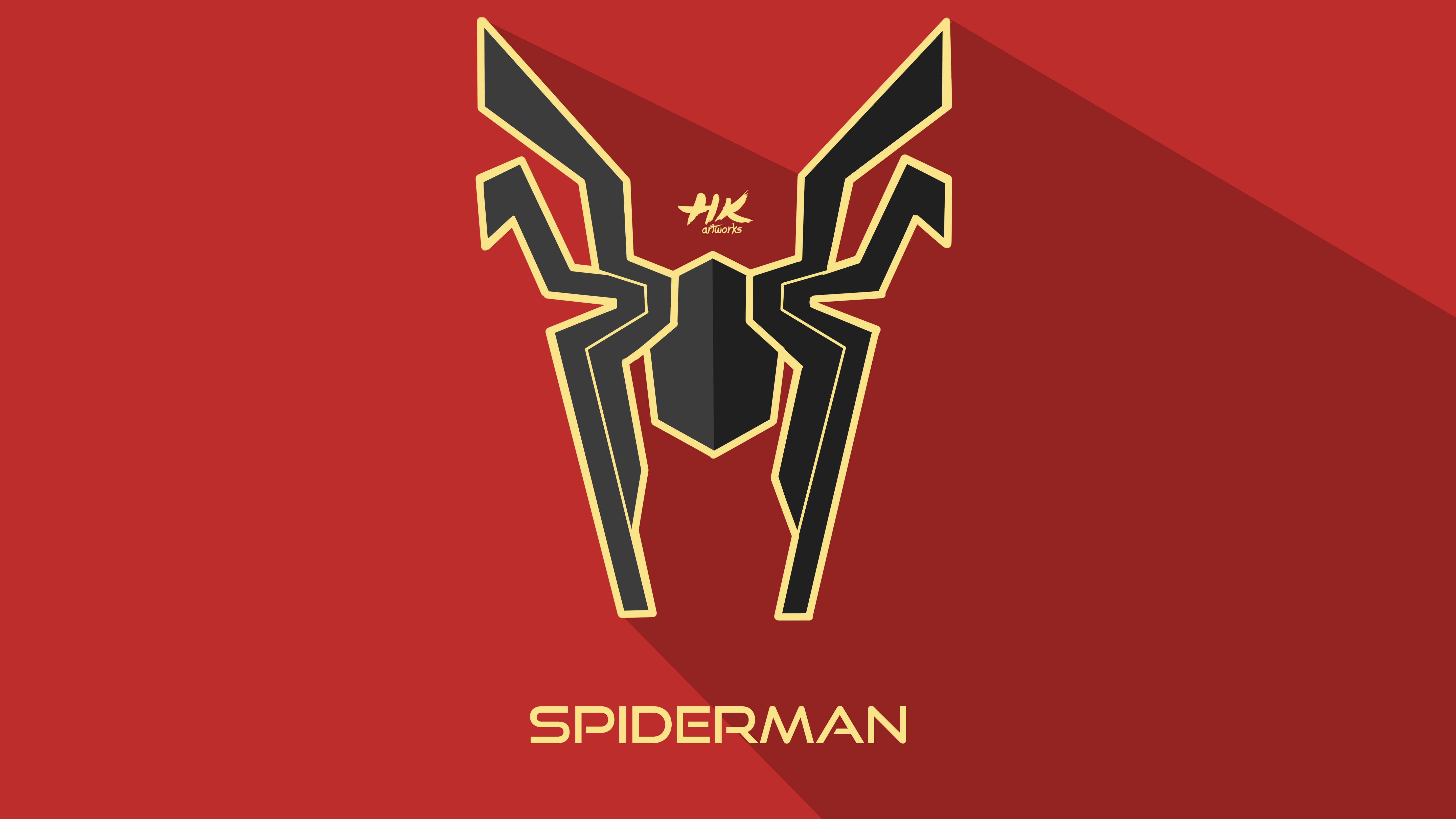 Wallpaper #fPRUOpMBKFX8bn3rf3h0237 1366x768 Iron Spider Infinity War Logo 1366x768 Resolution HD 4K