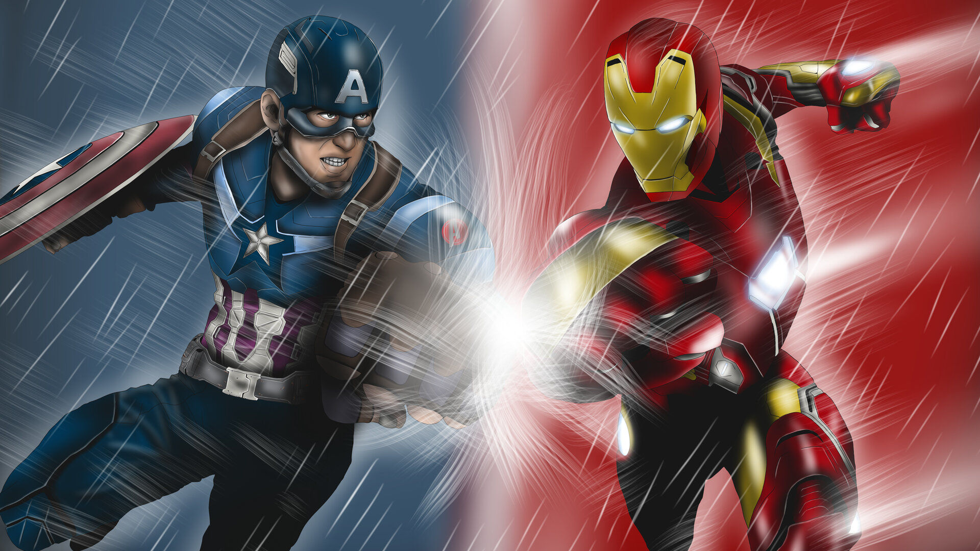 Wallpaper #b4659 Captain America vs Iron Man Comic 5K HD Superheroes 4K Wallpapers