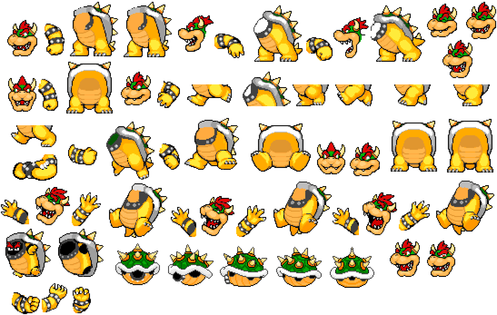 Wallpaper #8c6vJZMB71dOy6JZMRQu216 Pixilart New Bowser Sprites by Mrbowser